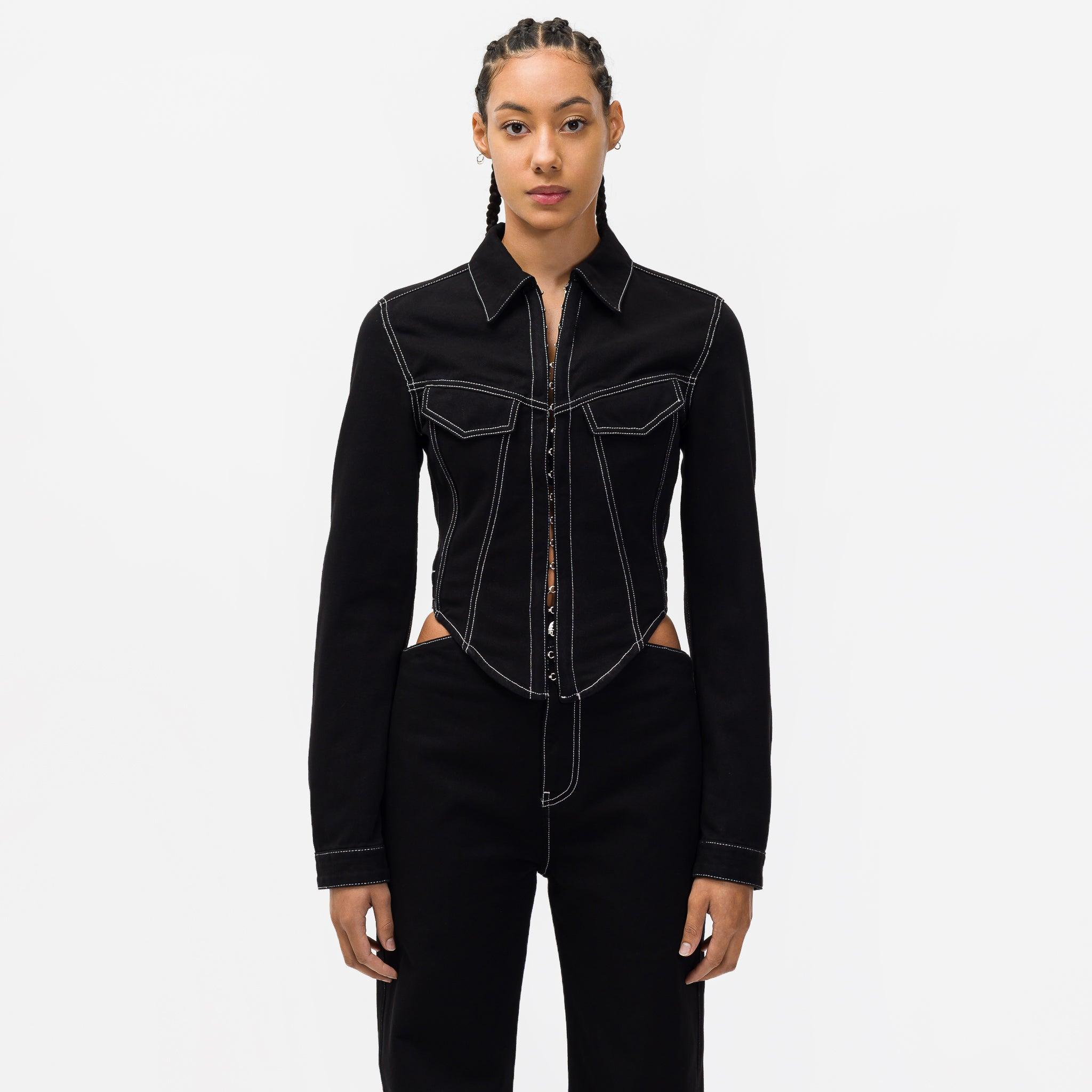 dion lee denim corset