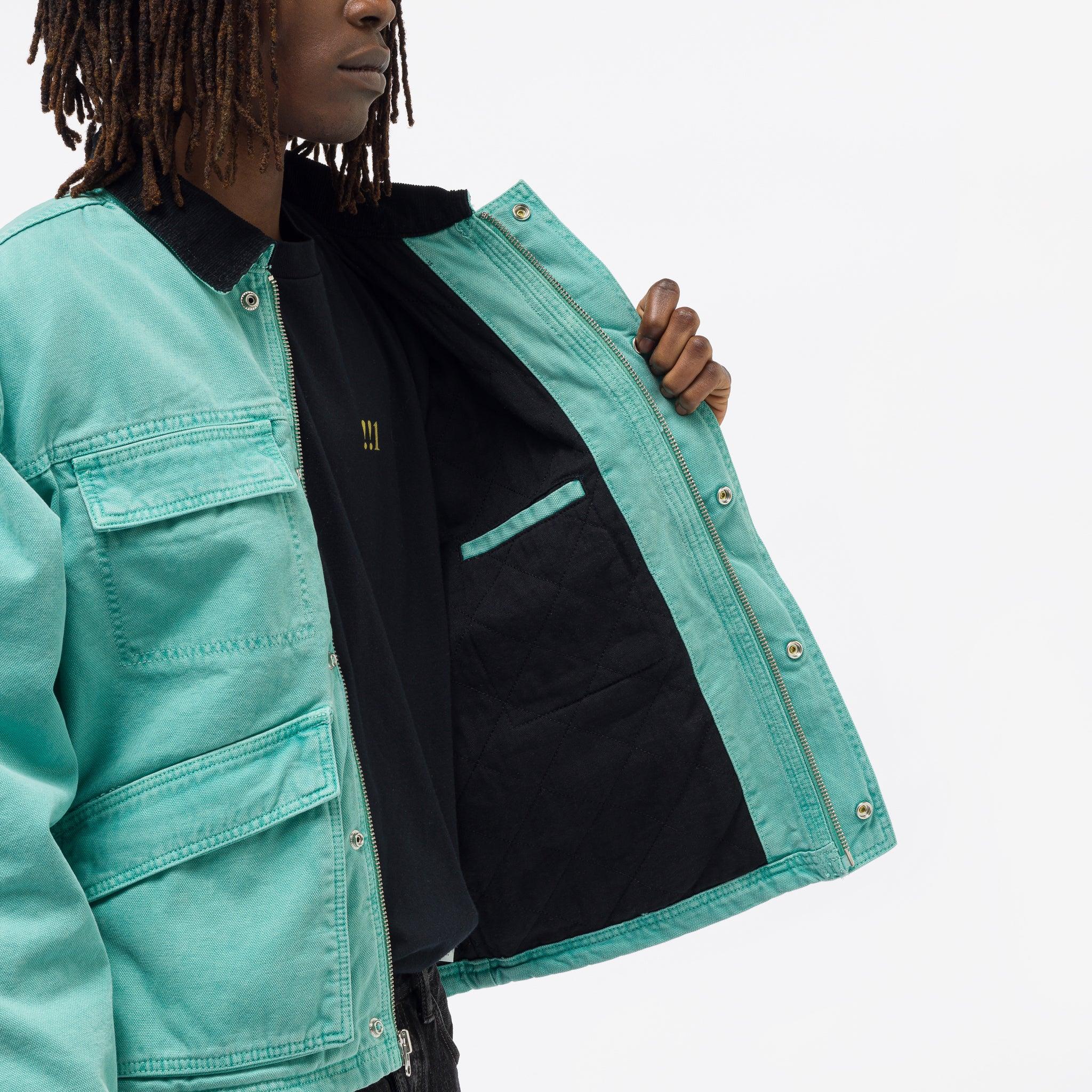 Stussy Washed Canvas Shop Jacket in Green for Men | Lyst