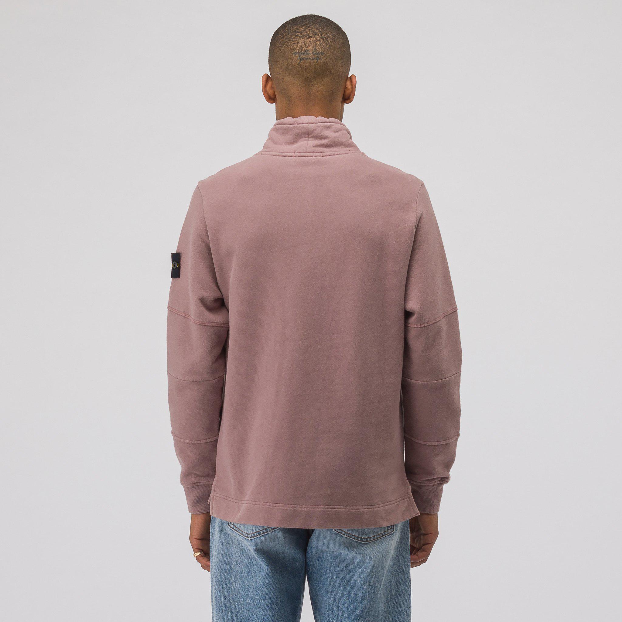 Stone Island Fleece 61720 High Collar Sweatshirt In Rose Quartz for Men -  Lyst
