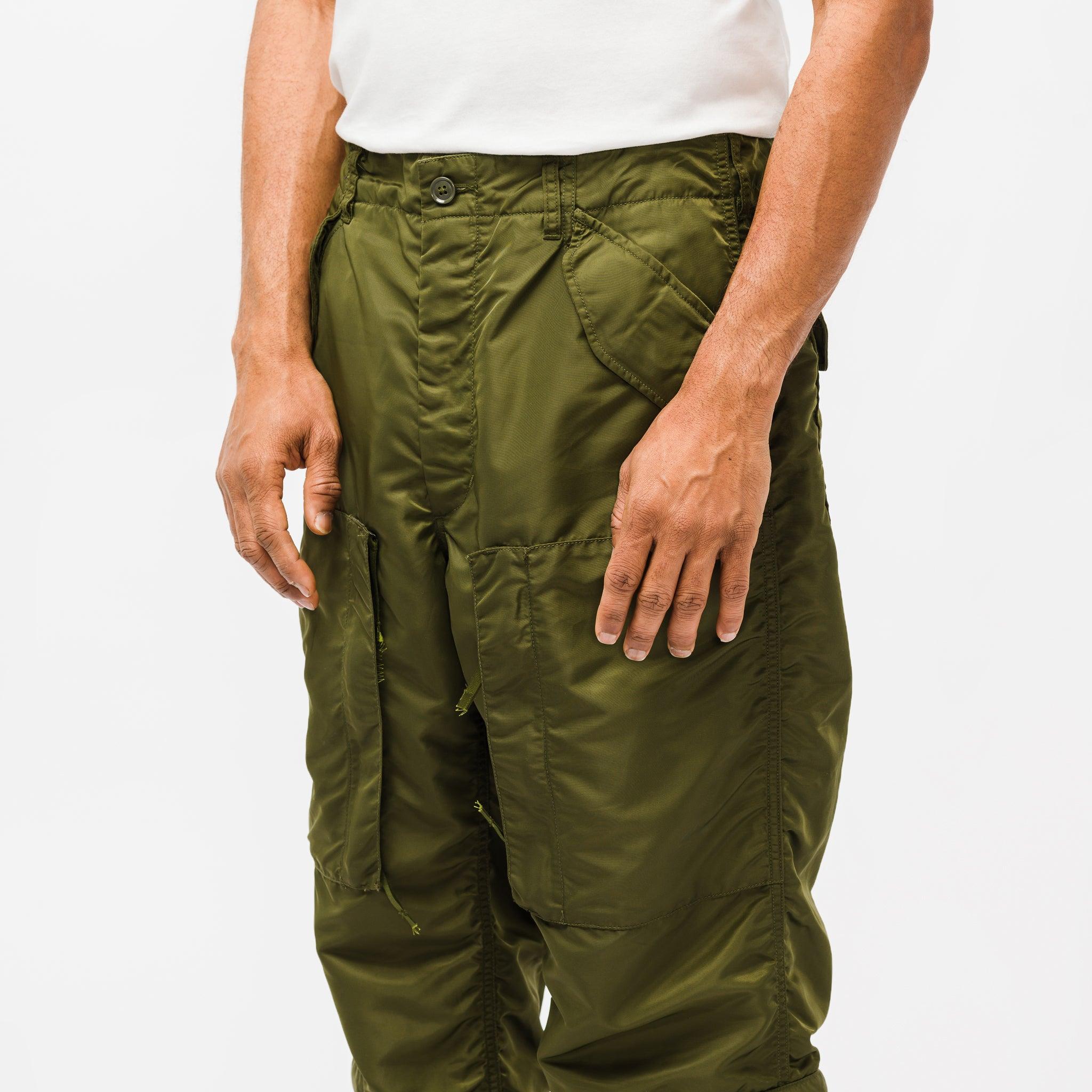 Engineered Garments Flight Satin Nylon Aircrew Pants in Green for 