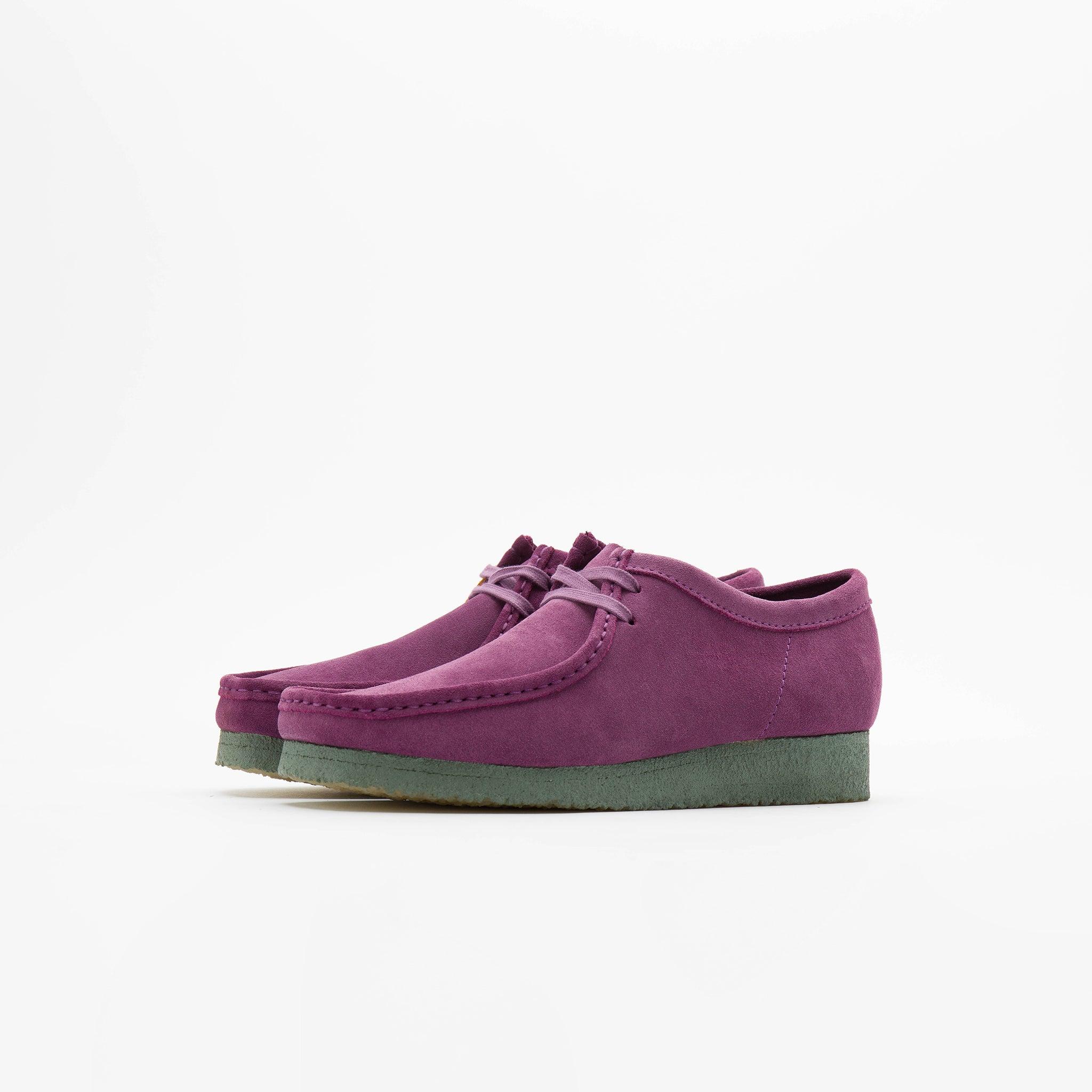 Clarks Suede Wallabee Shoe in Purple/Green (Purple) for Men | Lyst