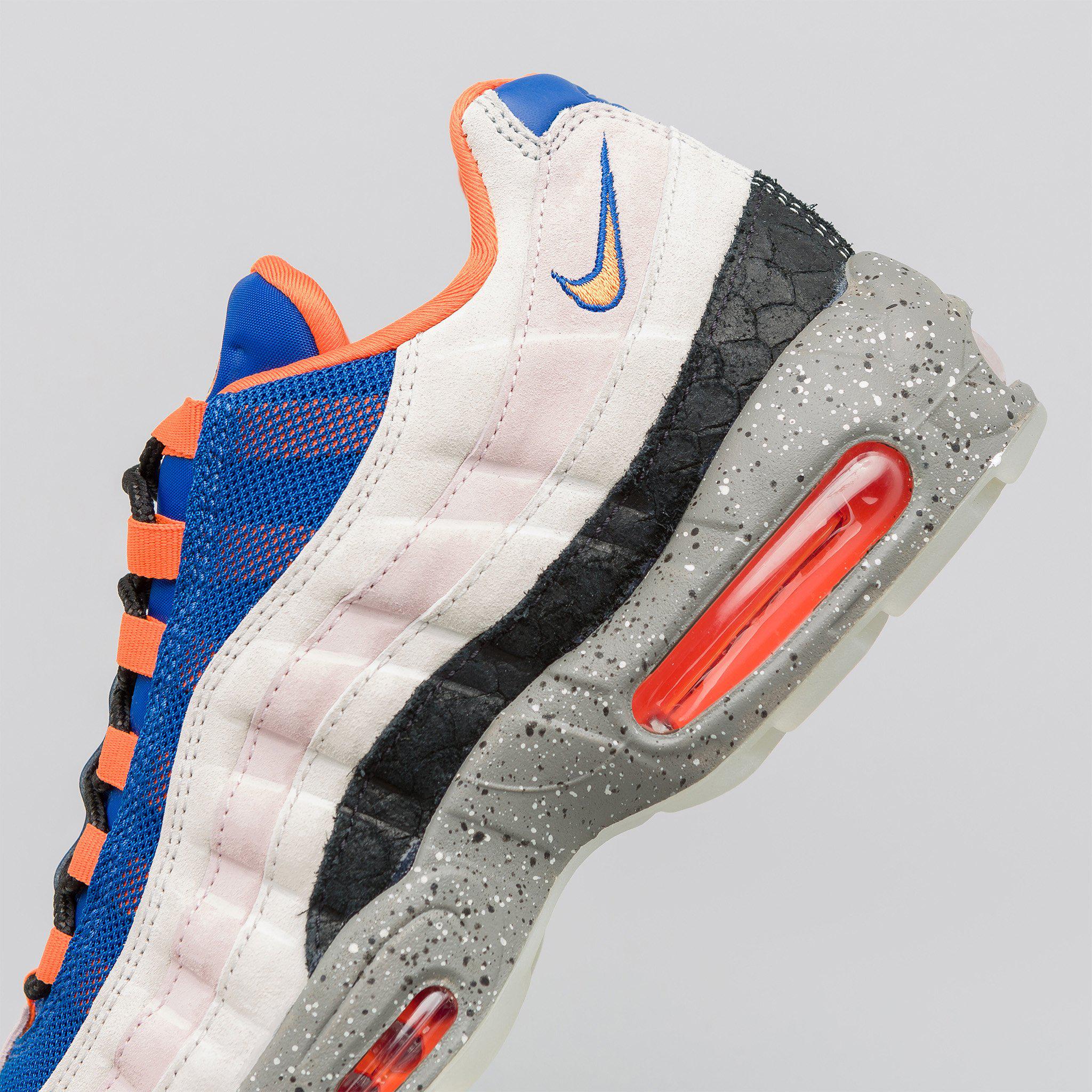 Nike Suede Air Max 95 In Champagne/royal Blue/orange for Men | Lyst