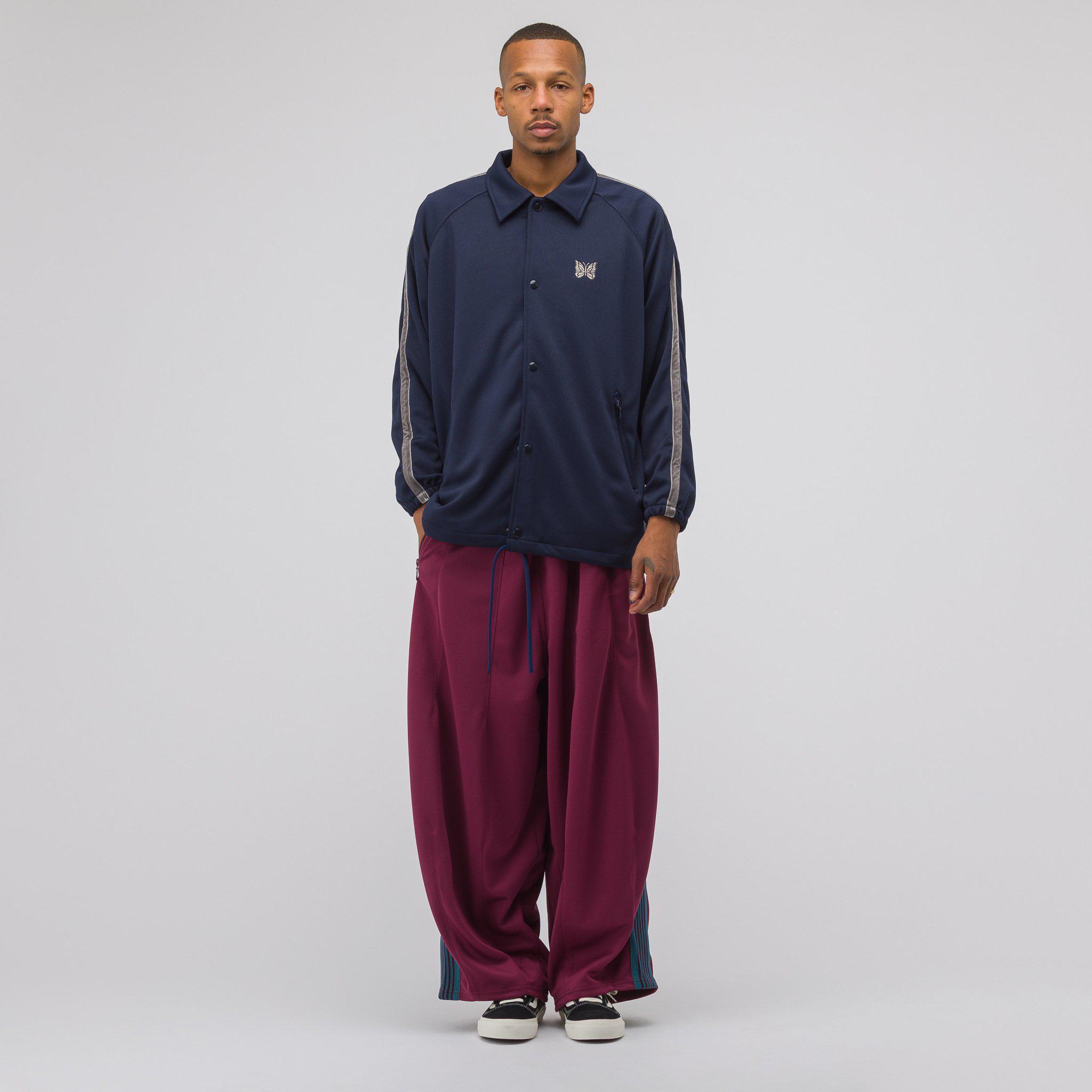 Needles Synthetic Hd Poly Smooth Track Pant In Maroon in Purple for Men - Lyst