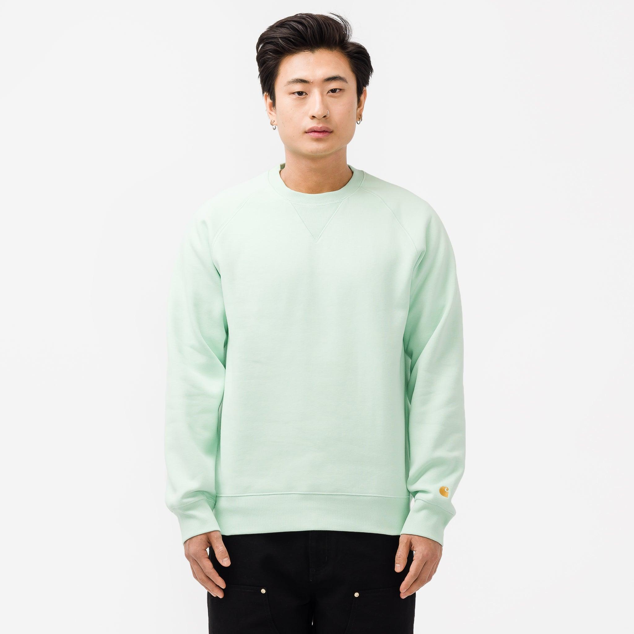 Carhartt WIP Cotton Chase Sweatshirt in Green for Men | Lyst