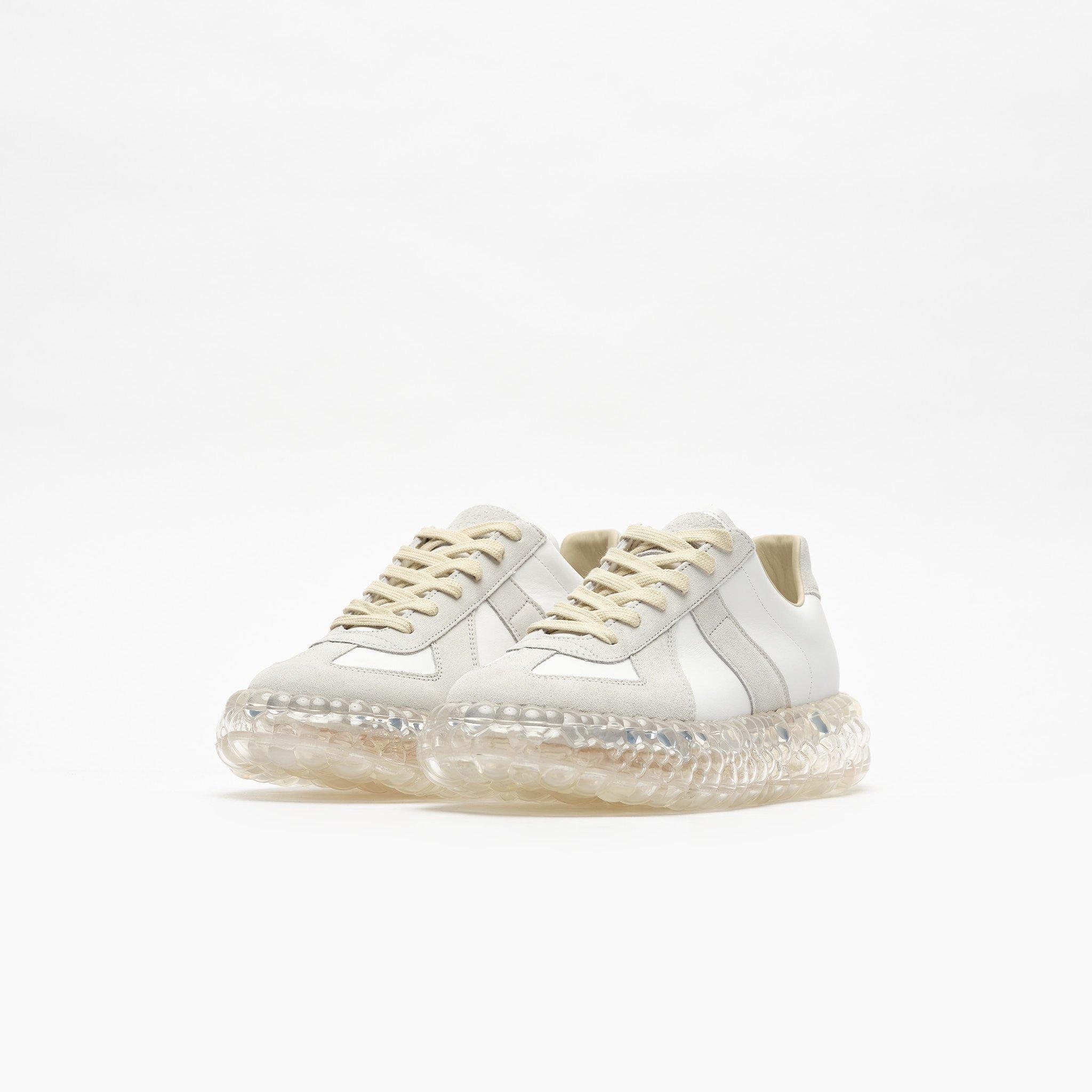 Maison Margiela Leather Bubble Sole Army Trainer in White for Men - Lyst