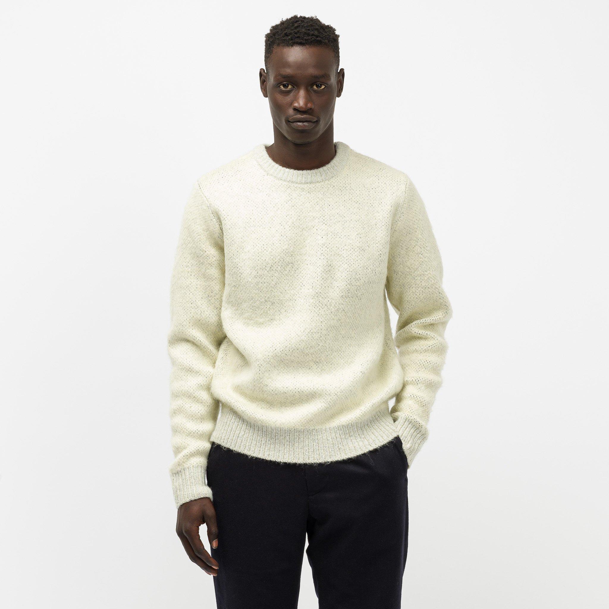 Stussy Synthetic 8 Ball Heavy Brushed Mohair Sweater in Cream 