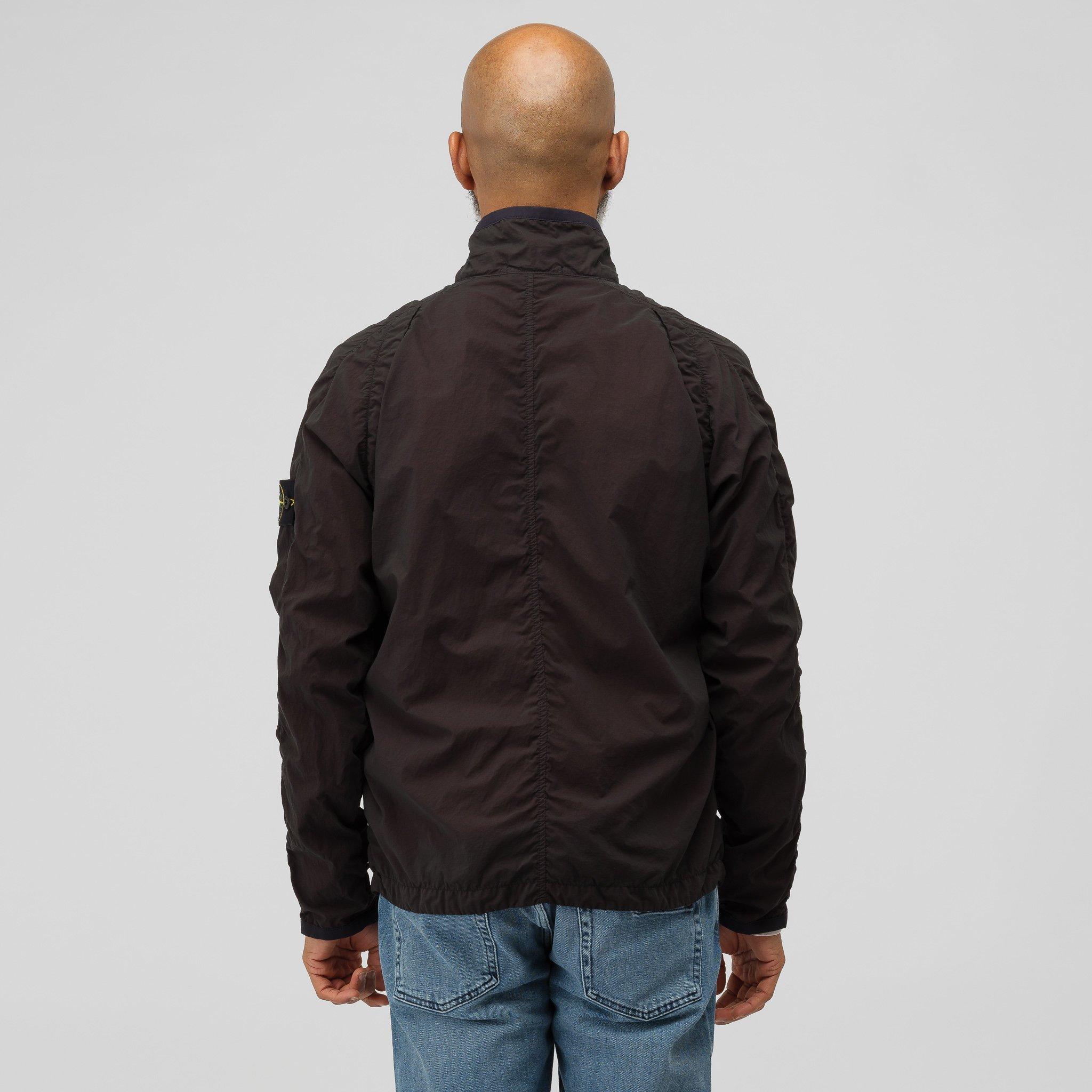 stone island black denim jacket