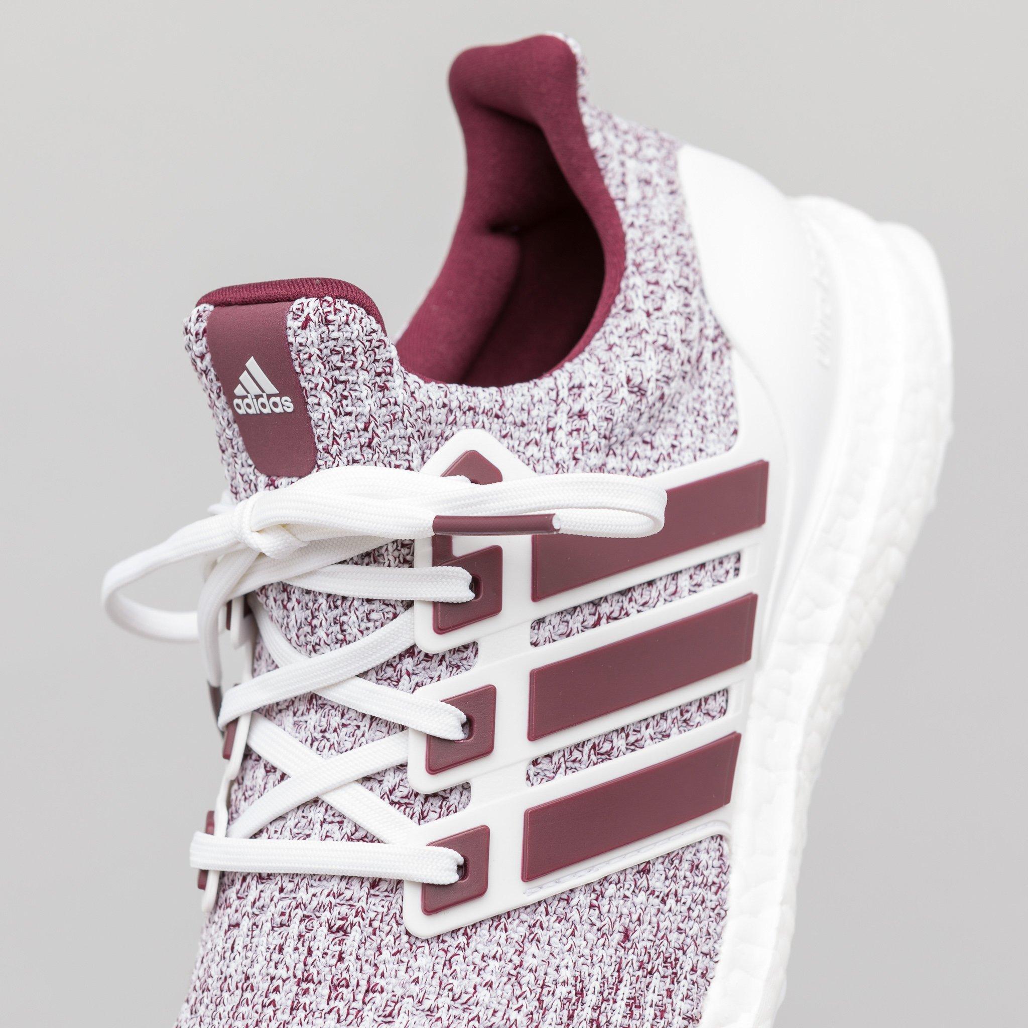 white maroon ultra boost