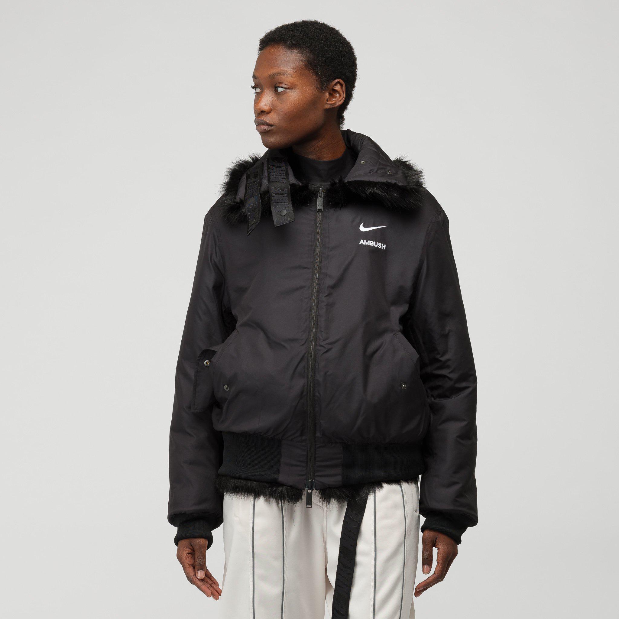 NIKE × AMBUSH Reversible Faux Fur Coat-