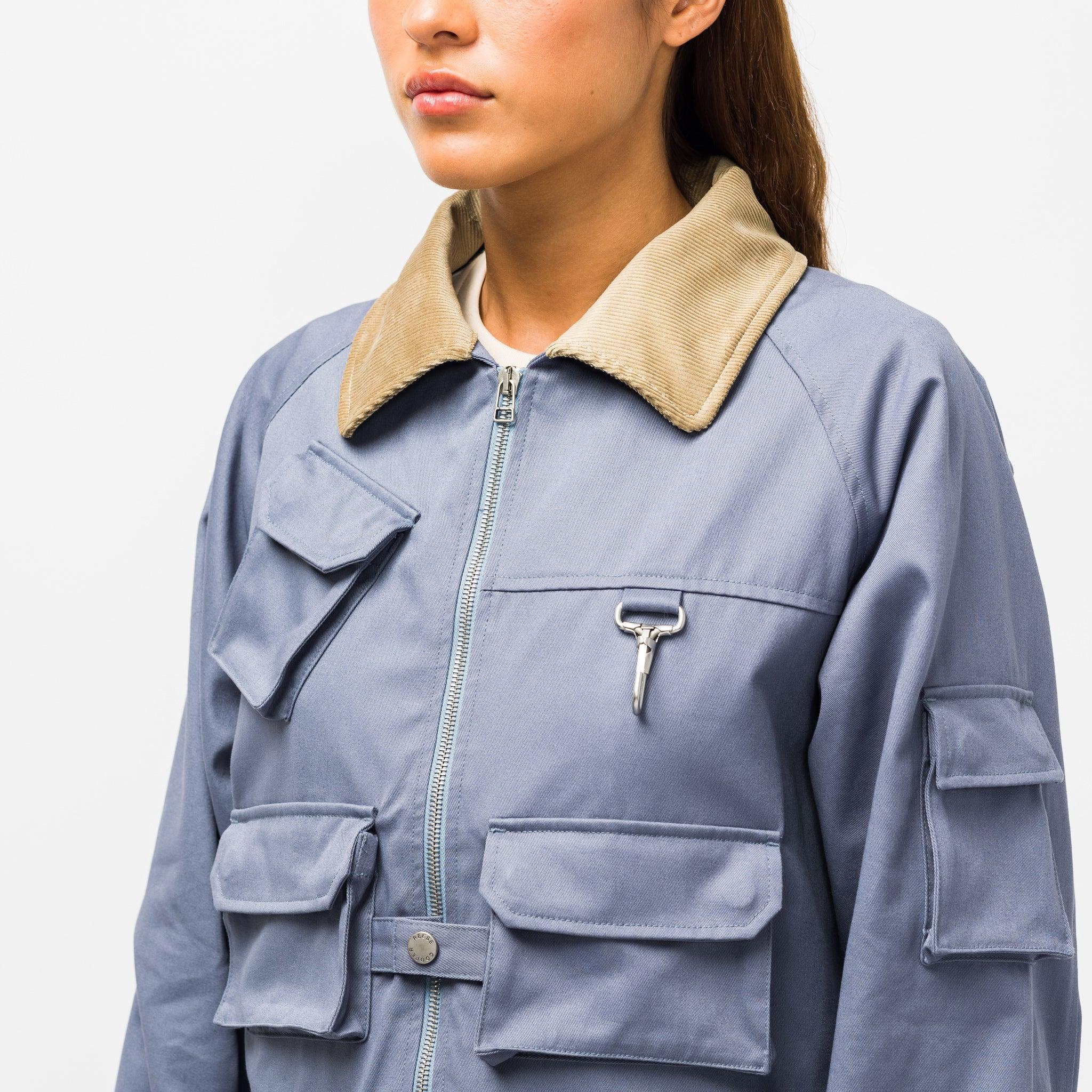 blue cargo jacket