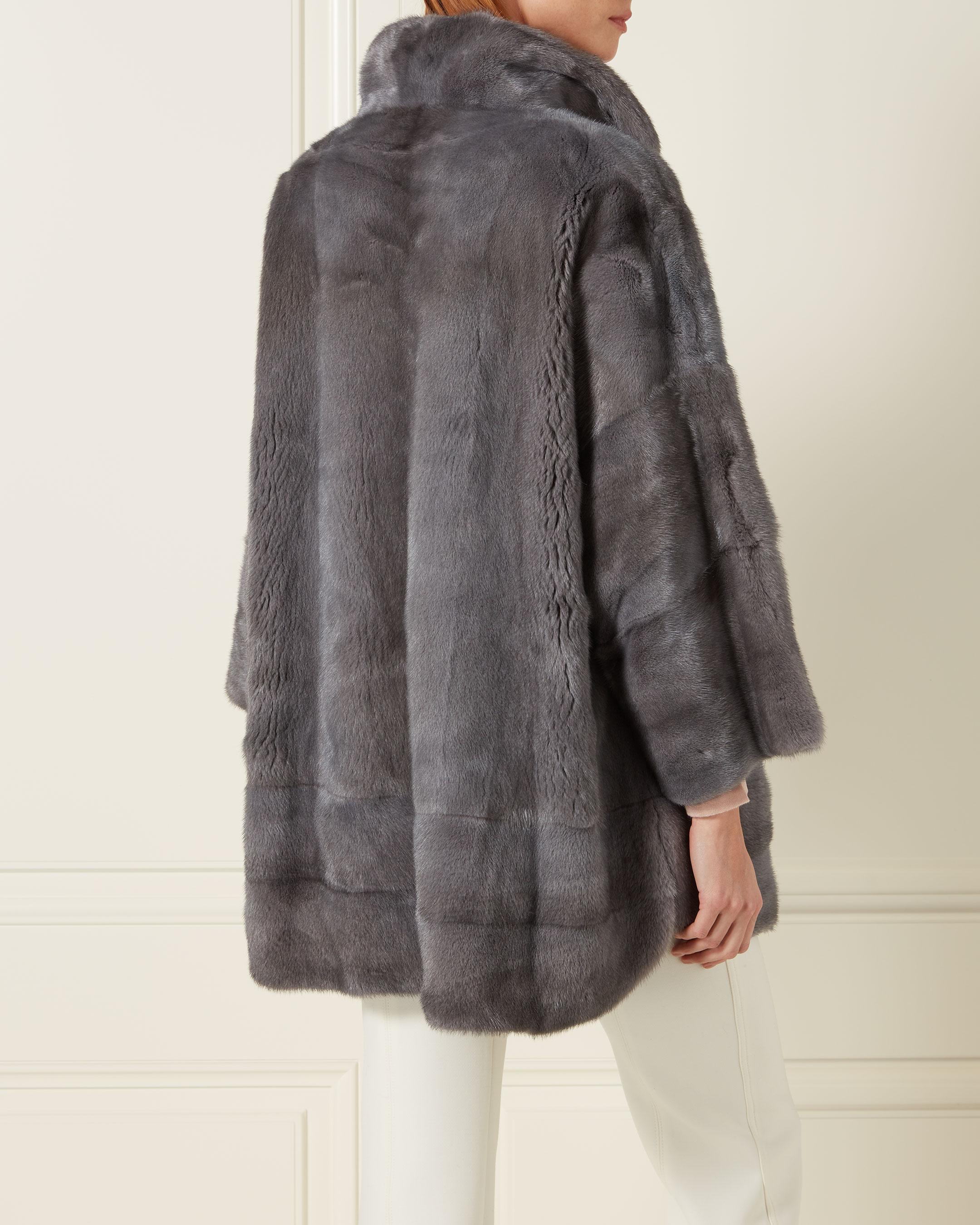 gray mink coat