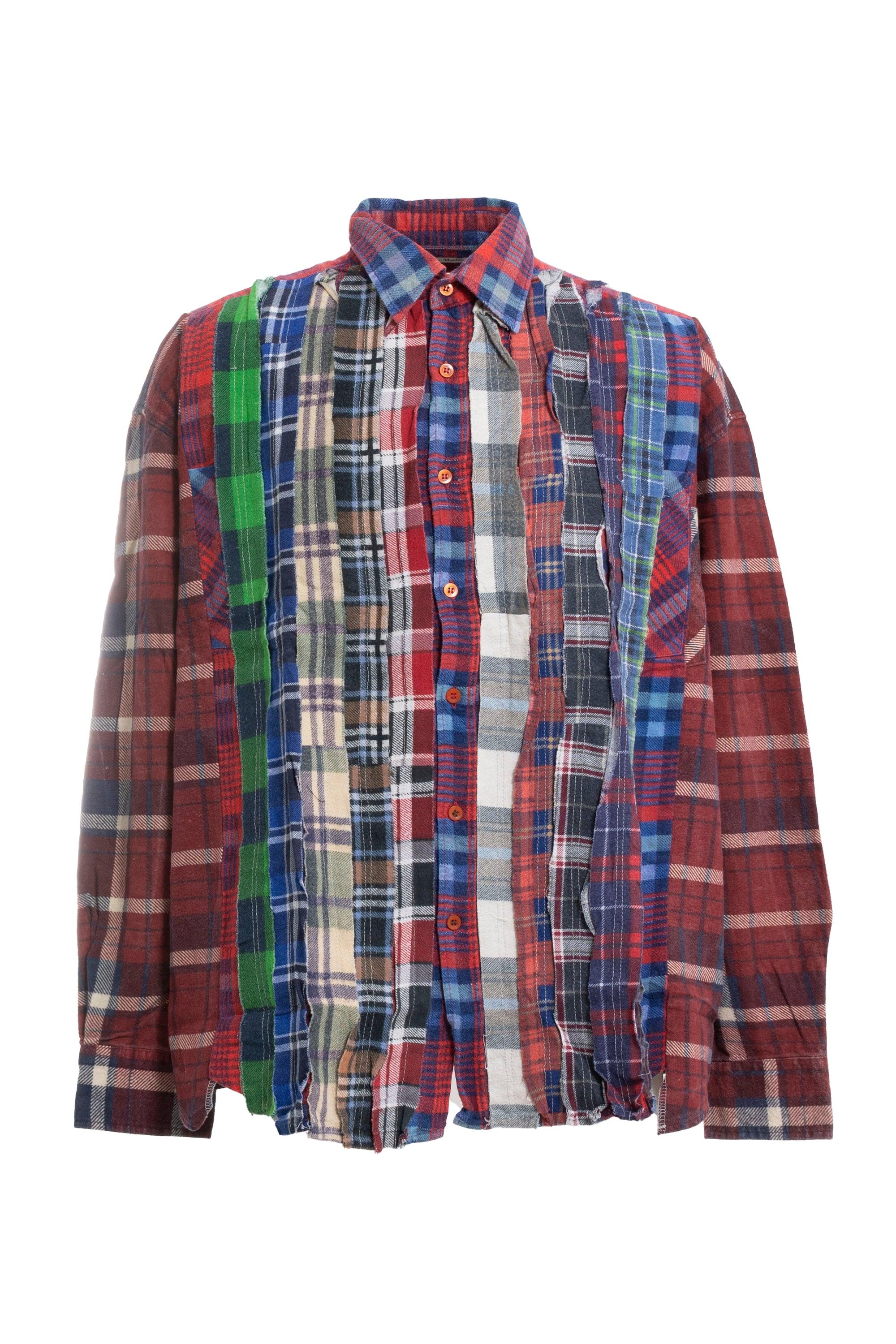 Rebuild by Needles Flannel Shirt -> Ribbon Wide Shirt in Red for