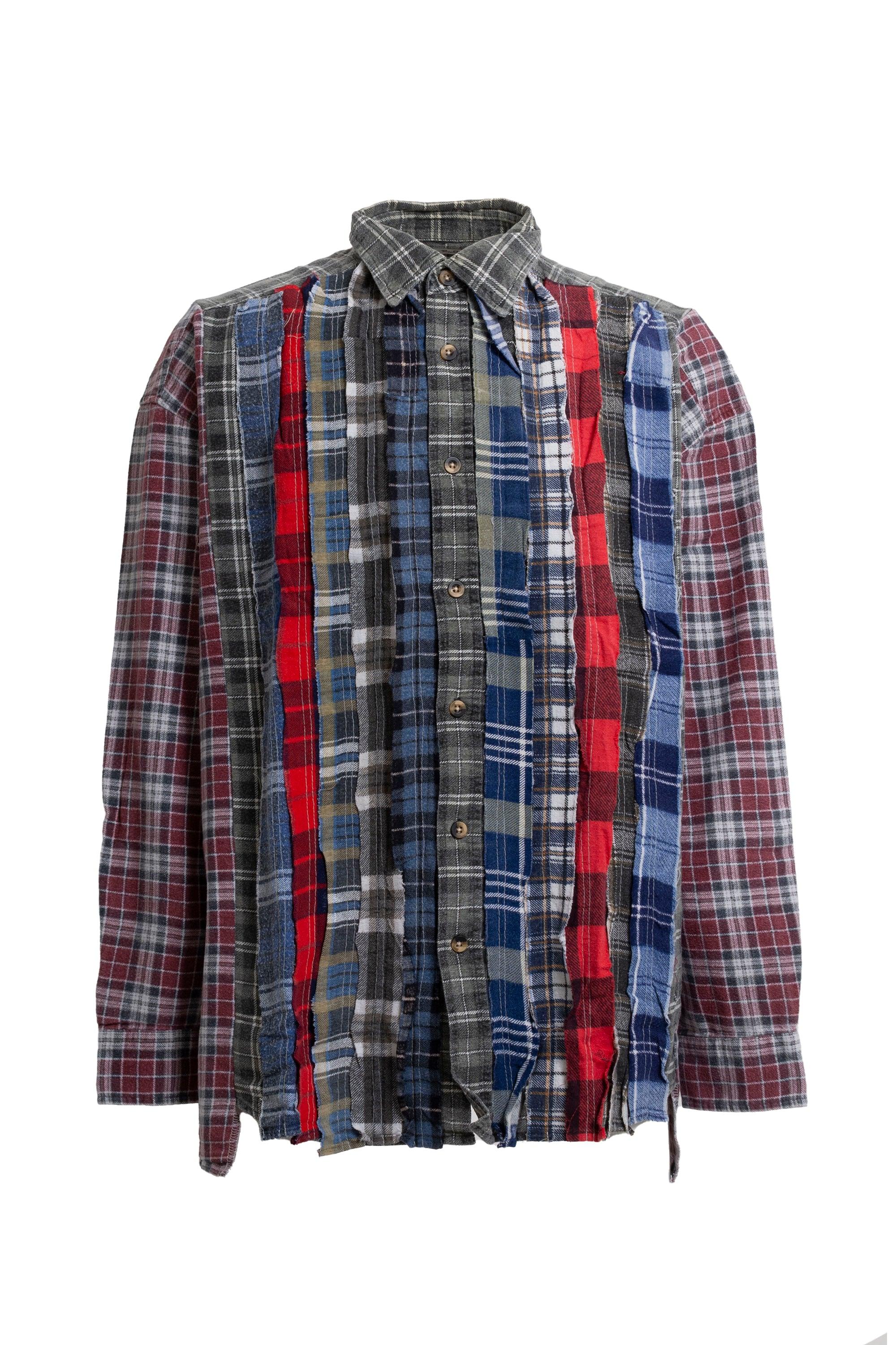 Rebuild by Needles Flannel Shirt -> Ribbon Wide Shirt in Red for