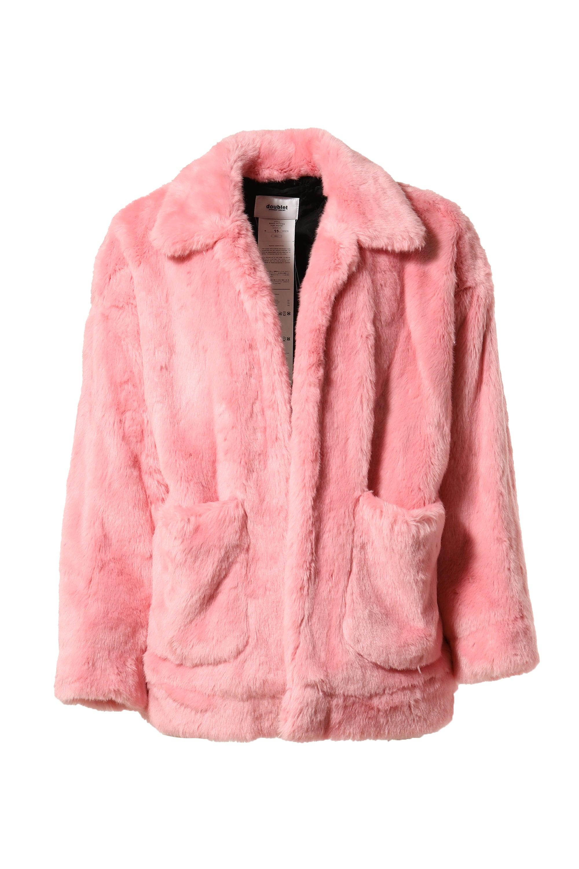 Doublet And-painted Fur Jacket in Pink for Men | Lyst
