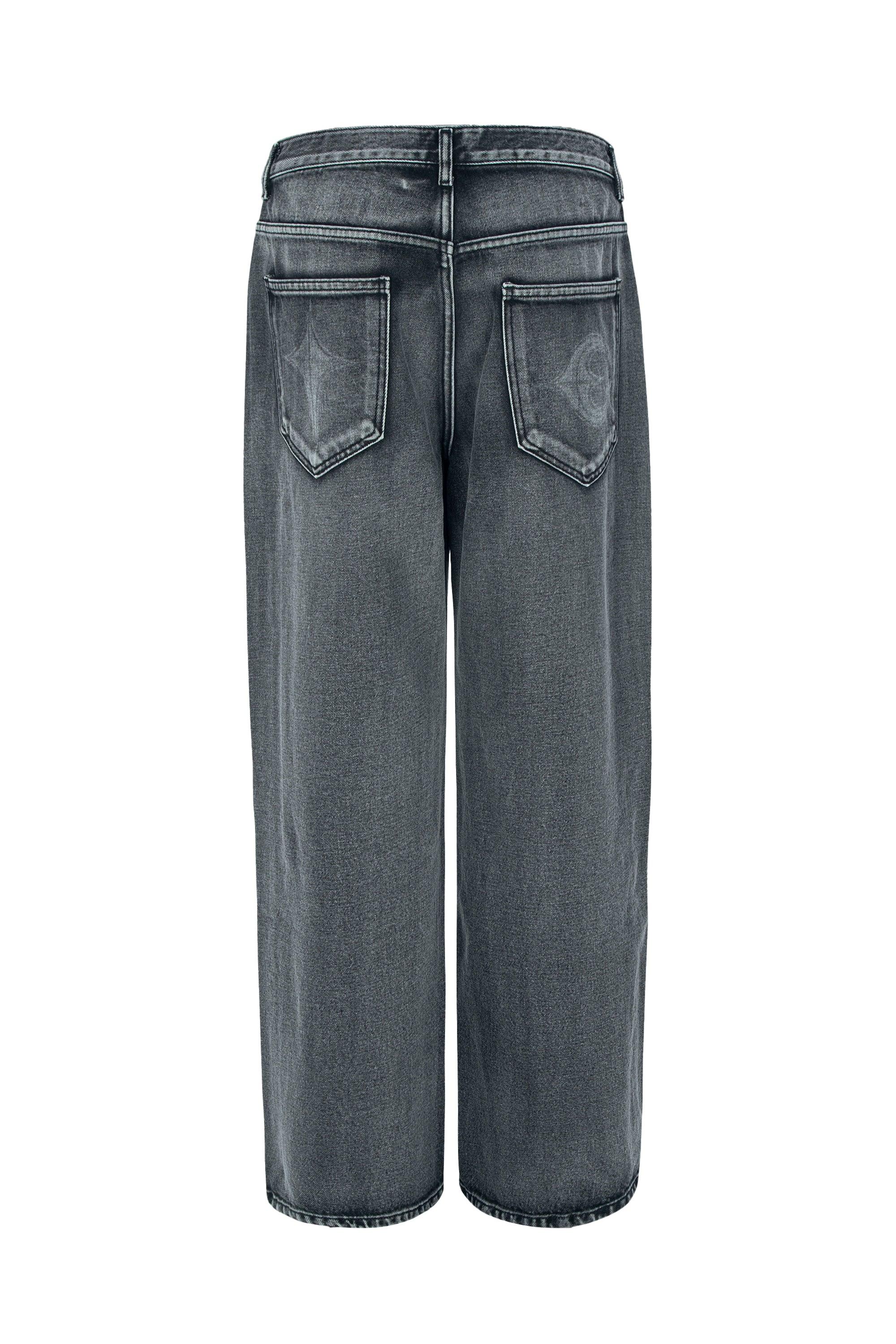 THUG CLUB Double Knee Denim Pant in Gray for Men | Lyst