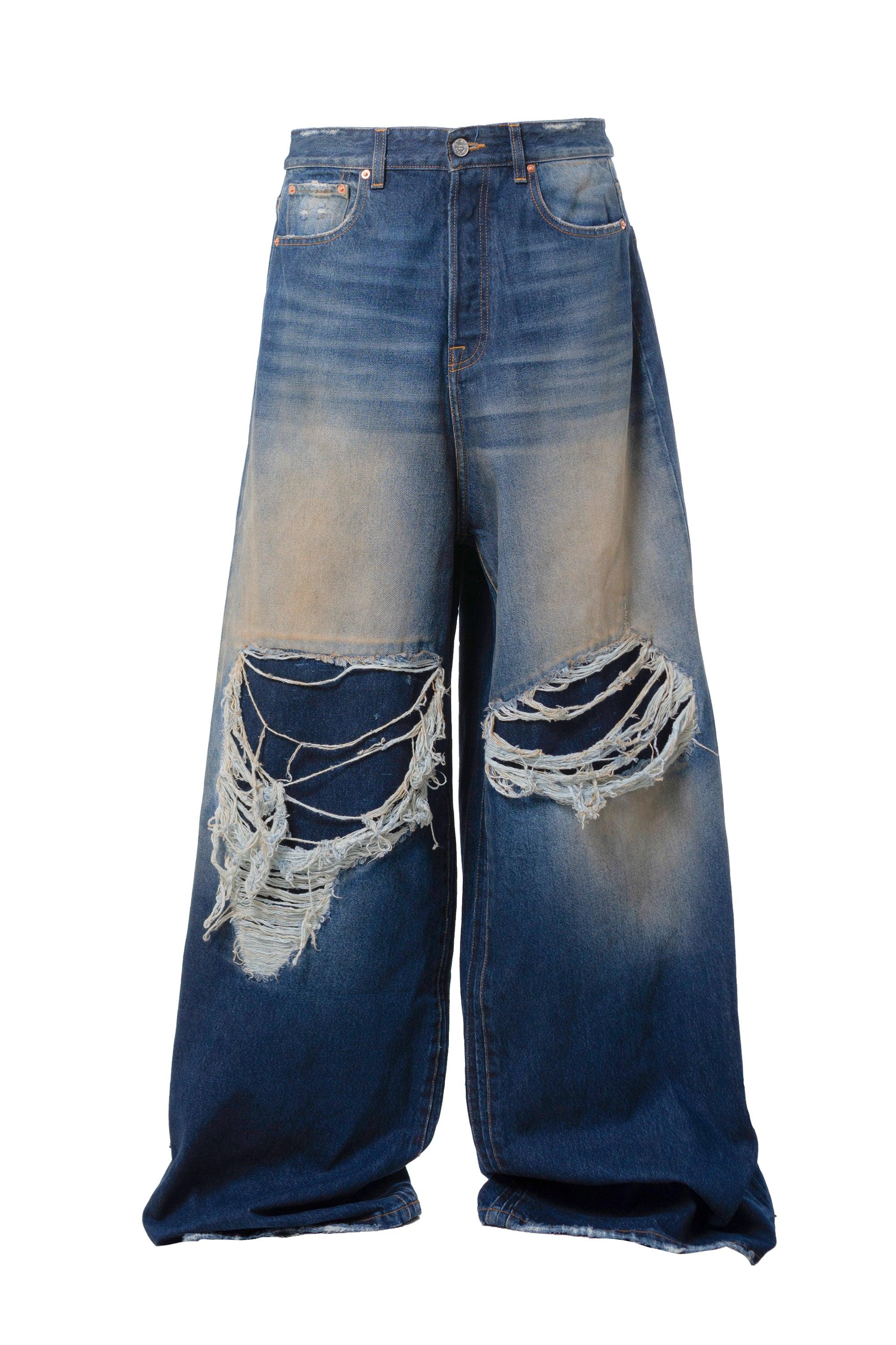 Vetements Patched BAGGY Jeans in Blue for Men | Lyst