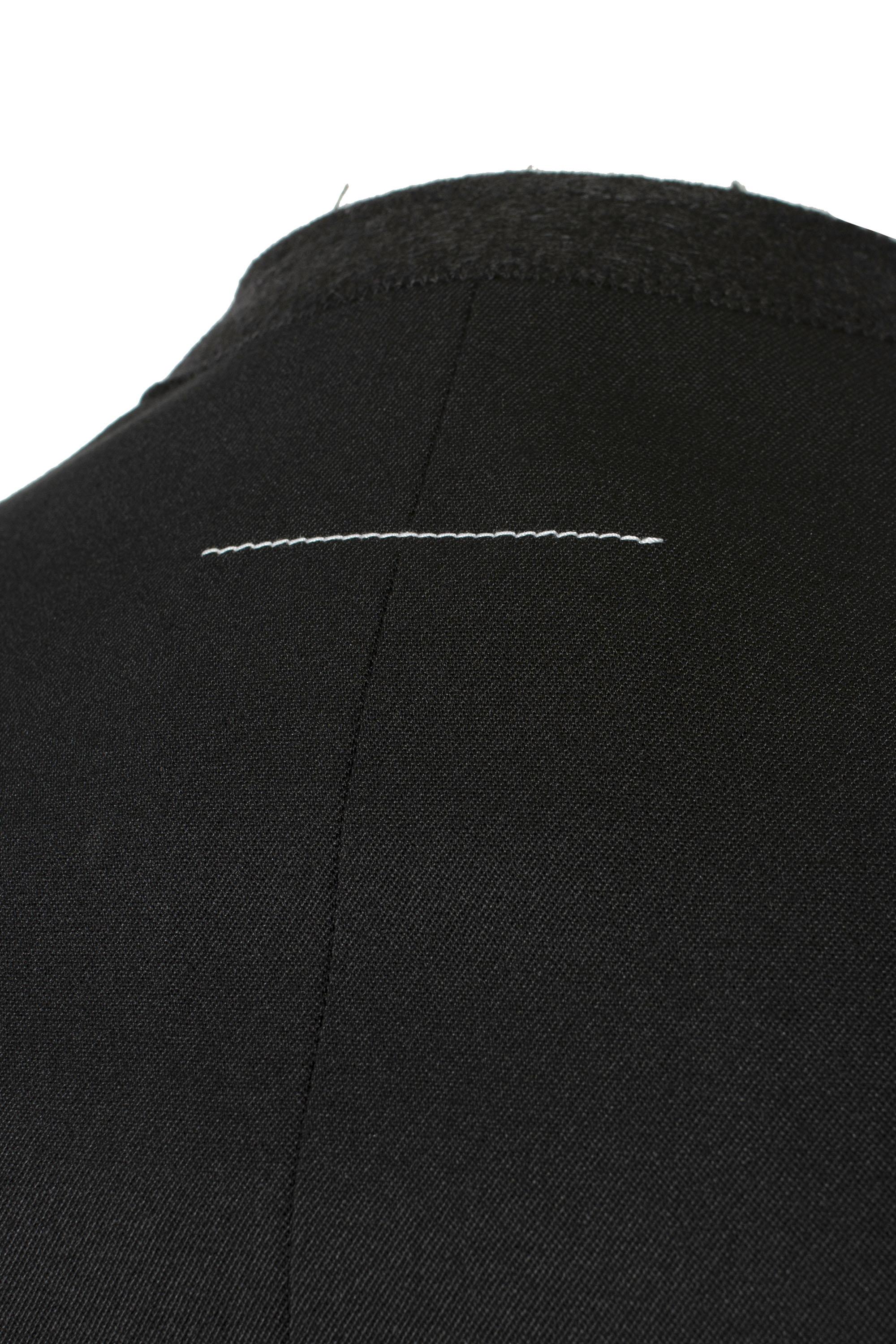MM6 by Maison Martin Margiela No Collar Jacket in Black | Lyst