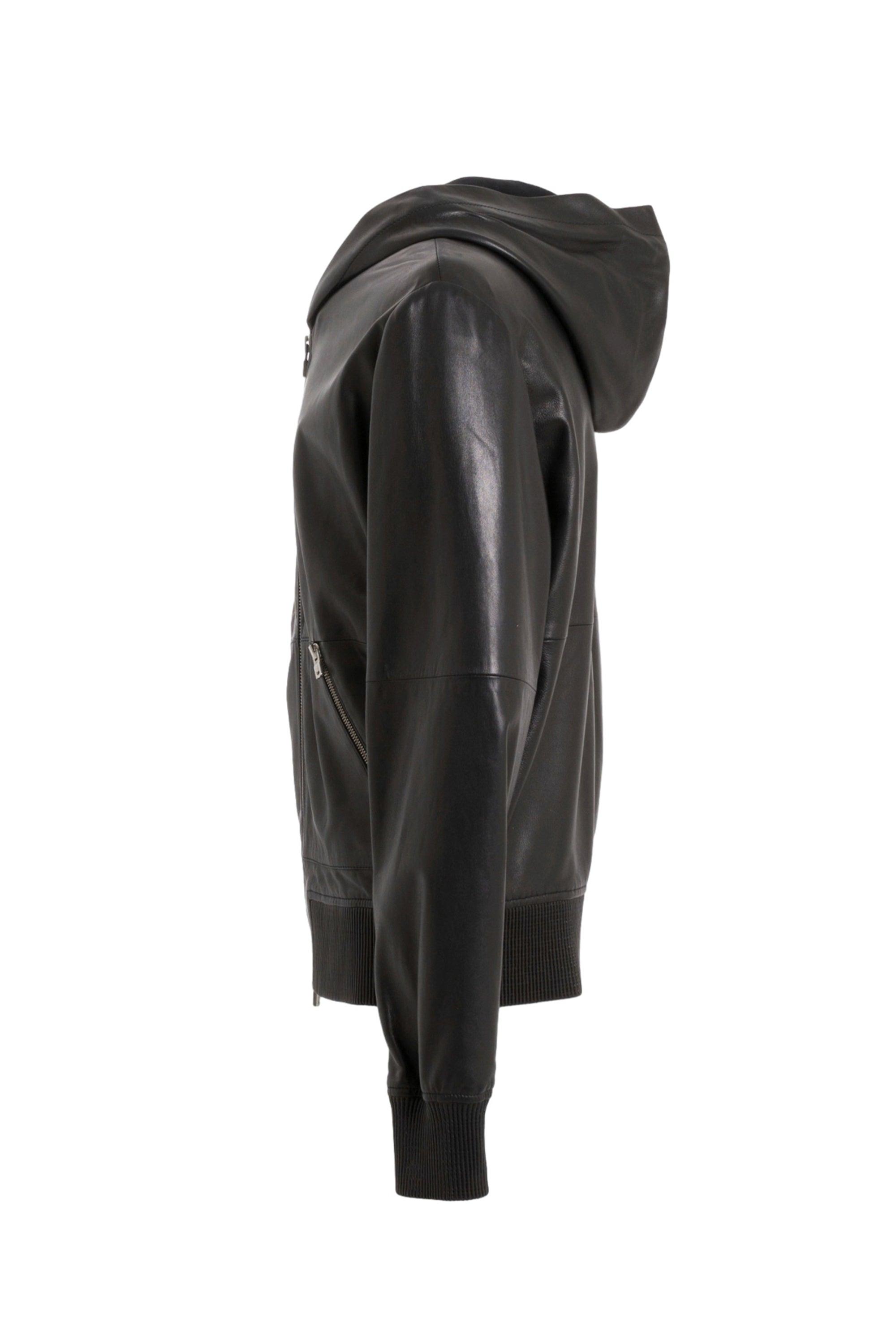 Amiri Leather Hoodie in Black for Men | Lyst