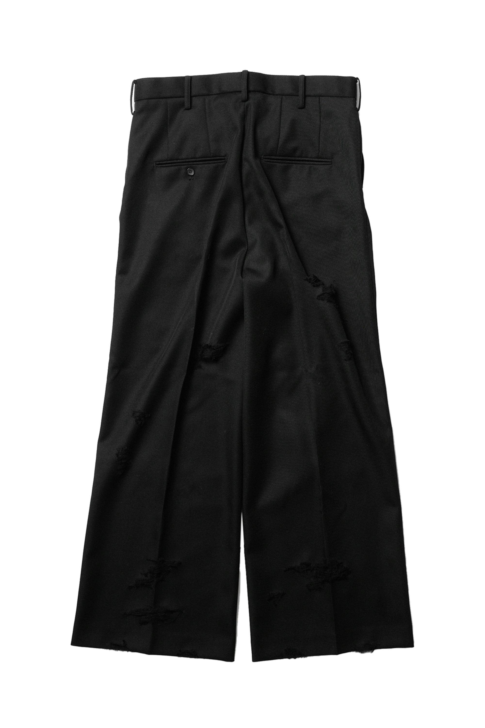 Doublet Destroyed Wide Trousers in Black for Men | Lyst