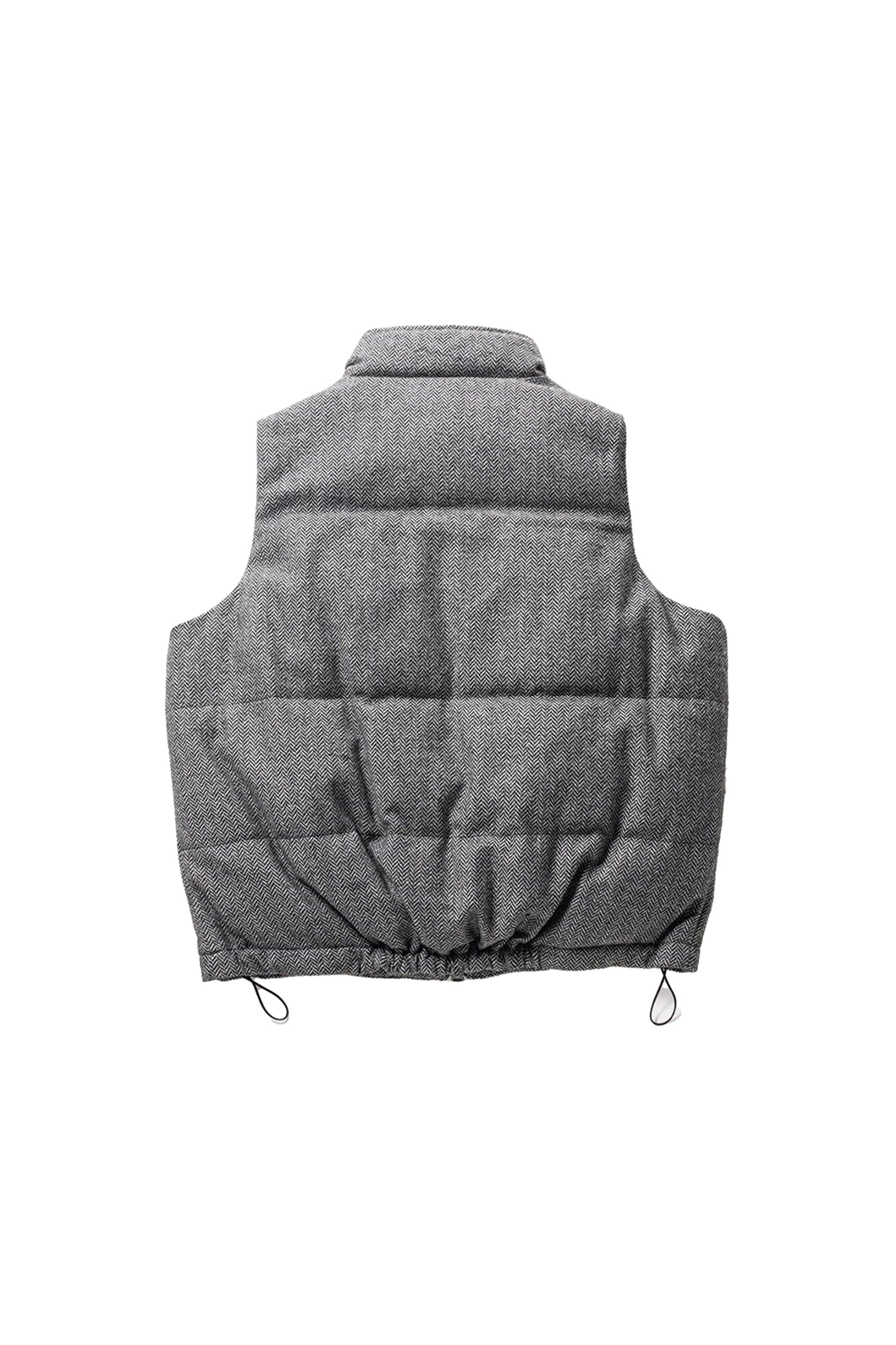 Tightbooth Tweed Down Vest in Gray for Men | Lyst