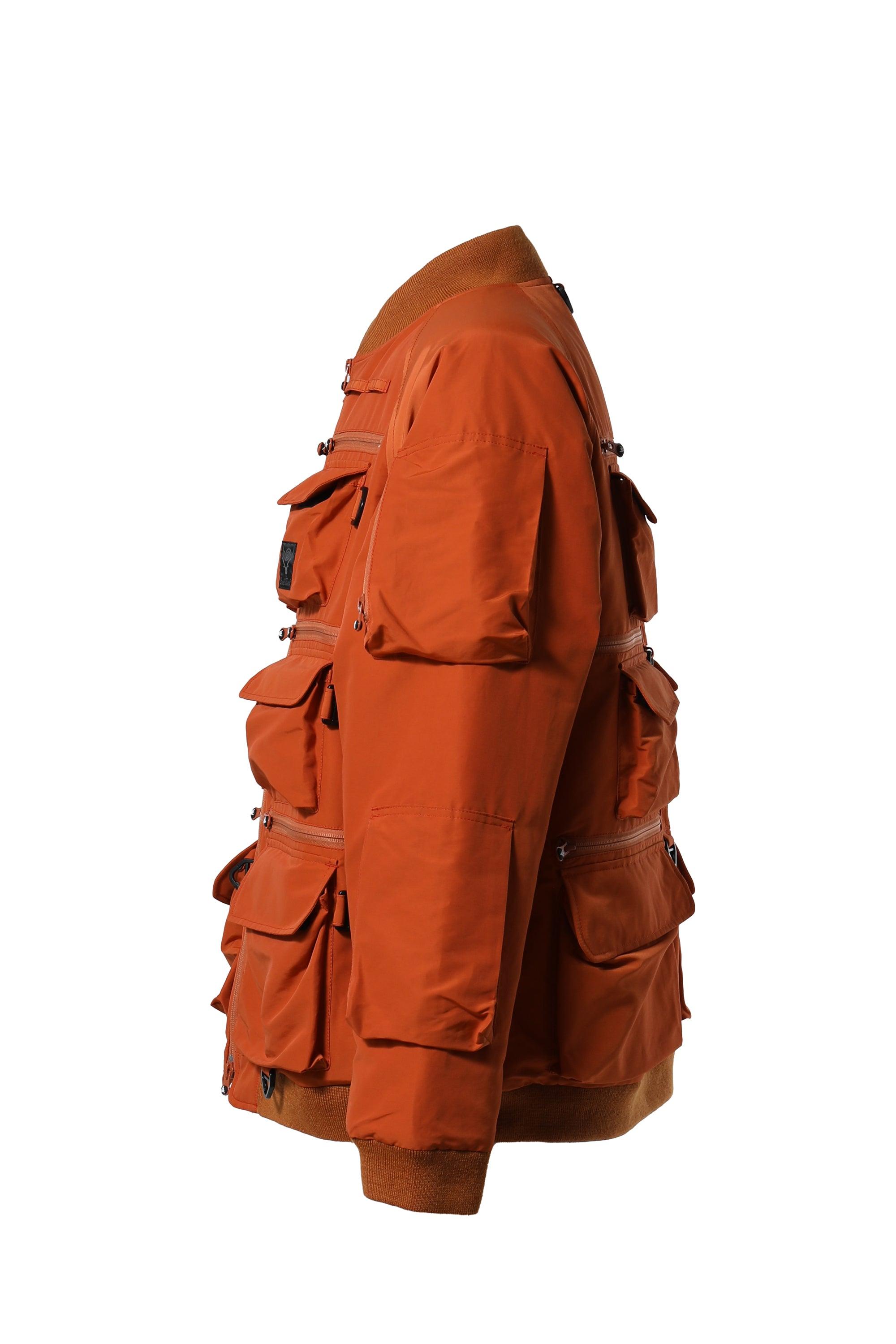South2 West8 Multi-pocket Zipped Down Jacket - C in Orange for 
