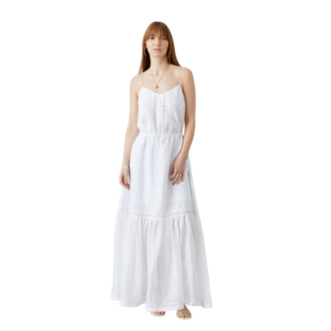 Joslin Studio Harrietta Linen Ramie Maxi Dress in White | Lyst UK