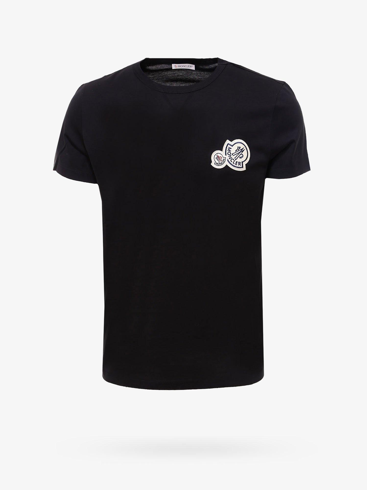 Moncler Cotton T-shirt in Black for Men - Lyst