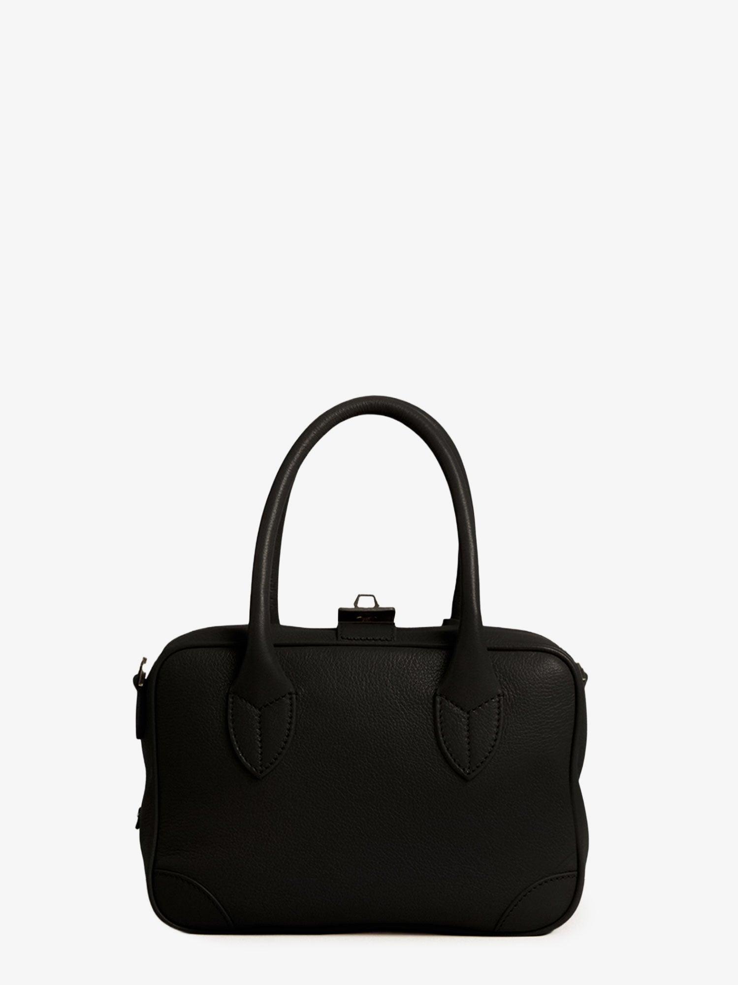 【関税&送料込】Golden  Deluxe Brand Black Leather Vita Vita Bag in black sheepskin leather with gold details