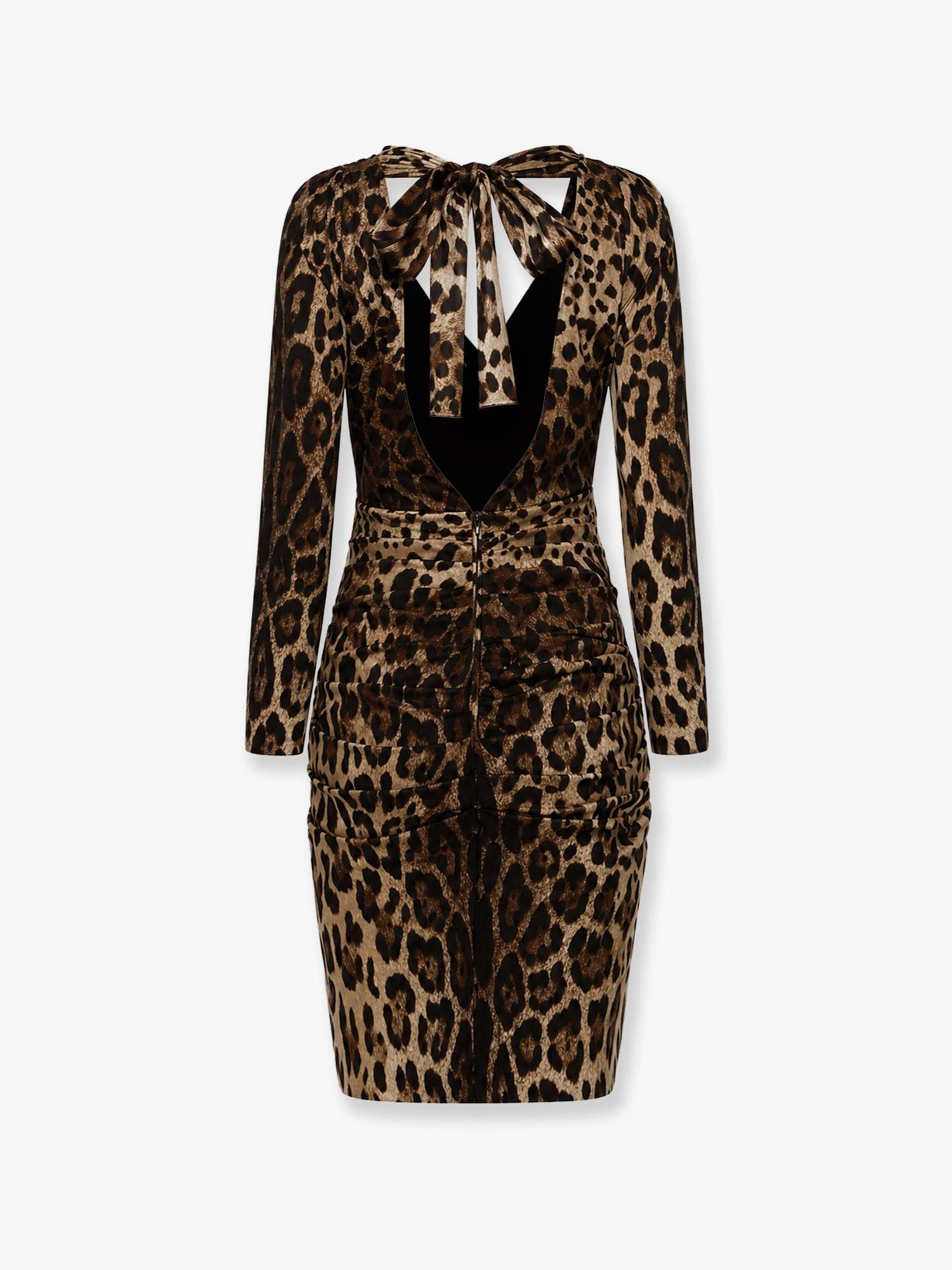sachin and babi light blue dress Brown Leopard Print Cut Out Back Mini Dress | Mini Dress main image 0