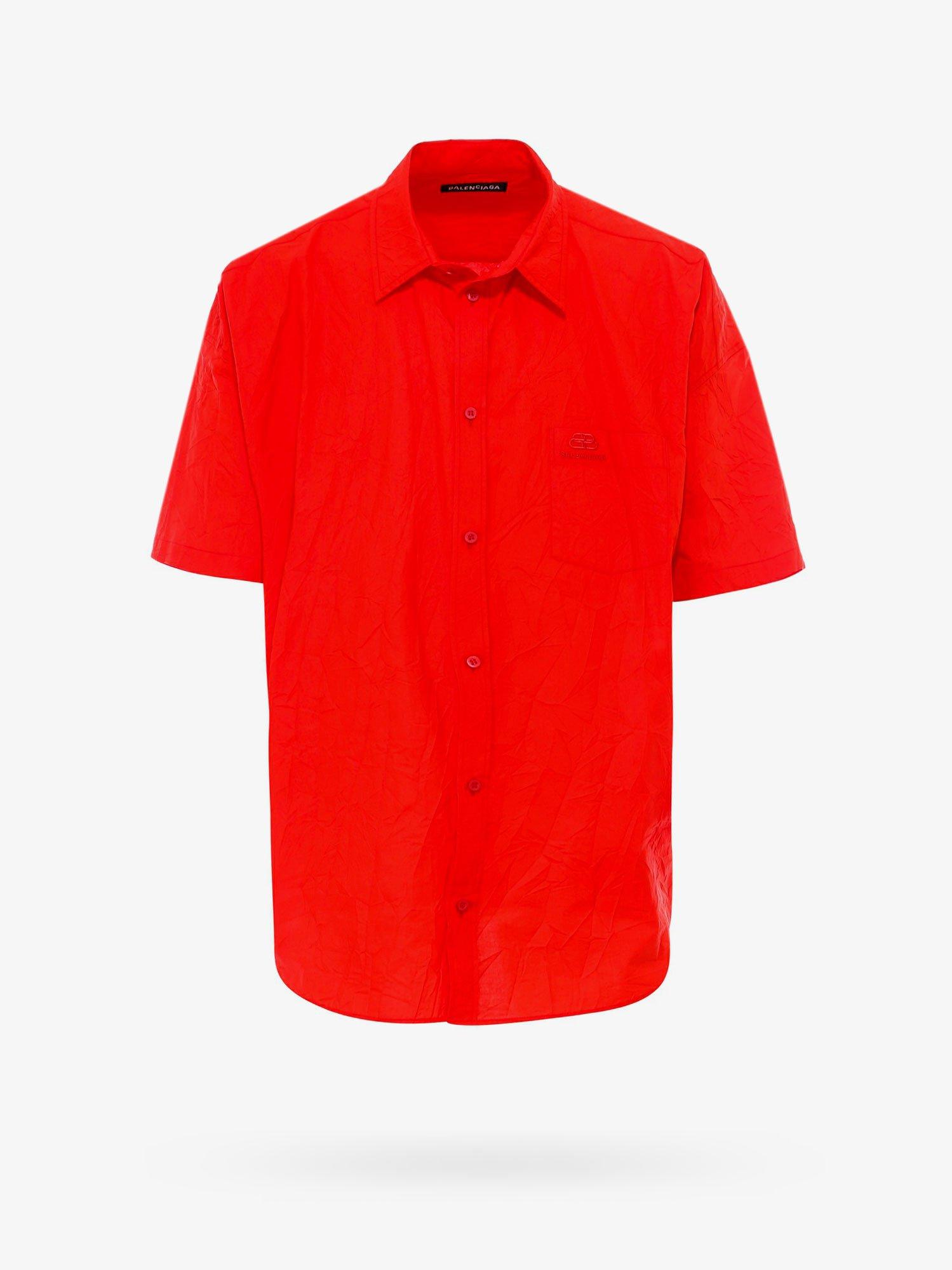 red balenciaga shirt