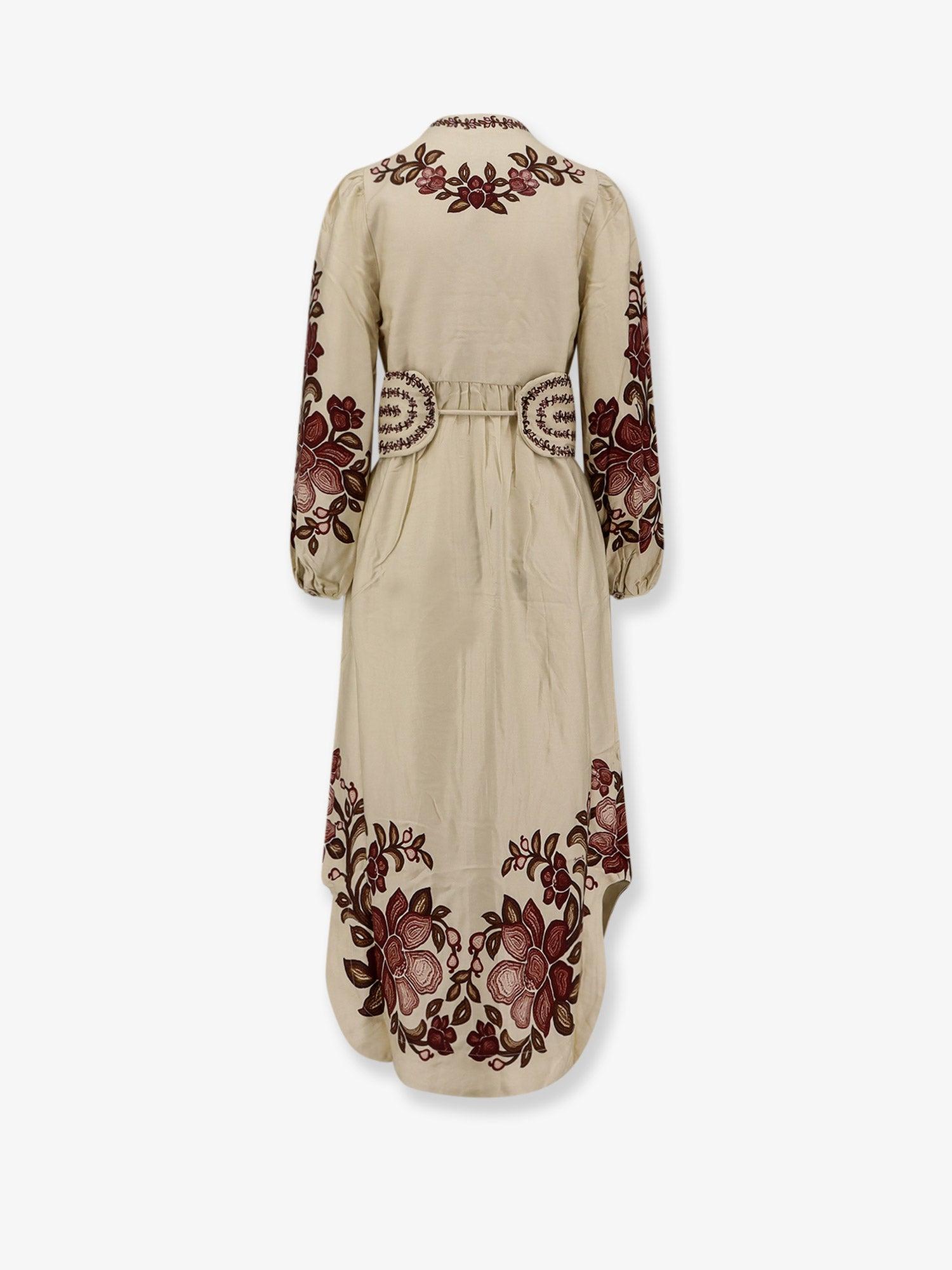 chinese dress ladies Farm Rio Sand Francesca Midi Dress, Francesca Sand / XL