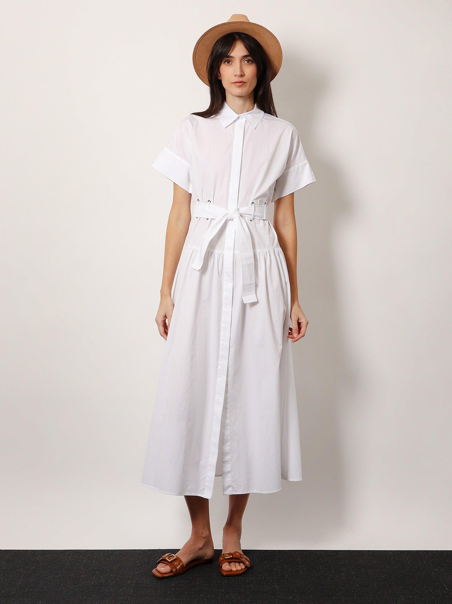 【送料&関税込】Max Mara agoraio White Cotton Dress Max Mara Agoraio in White | Lyst