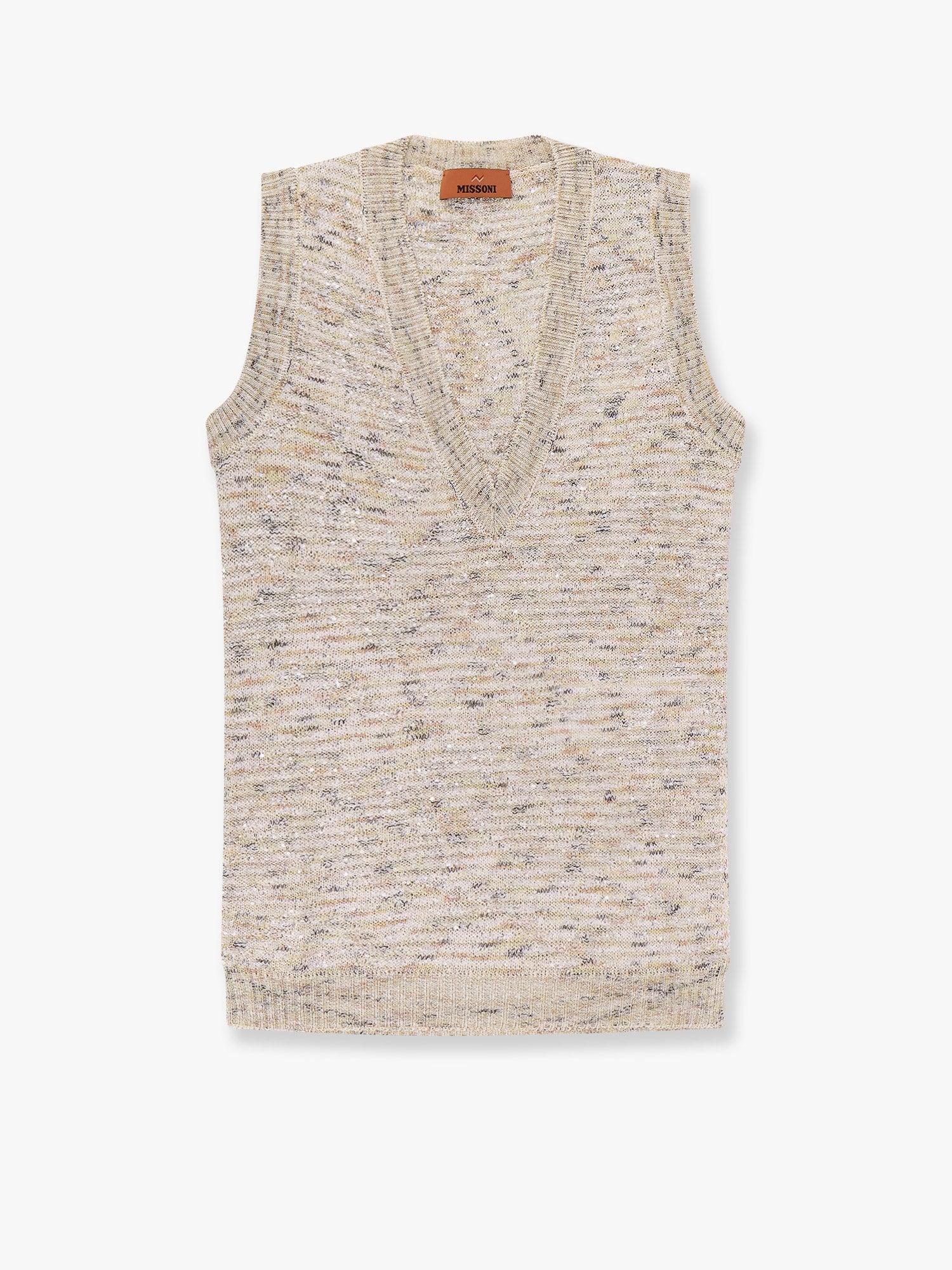 Tシャツ・カットソー MISSONI Multicolor viscose blend top with sequins Bianco Missoni Viscose Blend Top With Sequins in Natural | Lyst