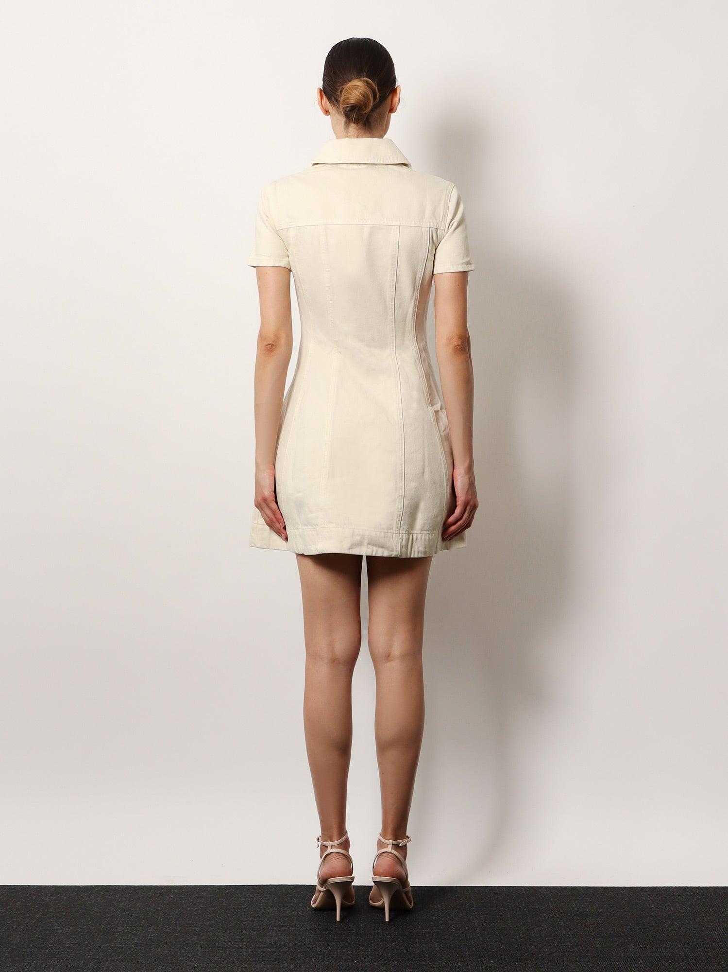 ワンピース Self Portrait Denim Short Dress Self-Portrait Collared Denim Mini Dress | Blue | FARFETCH