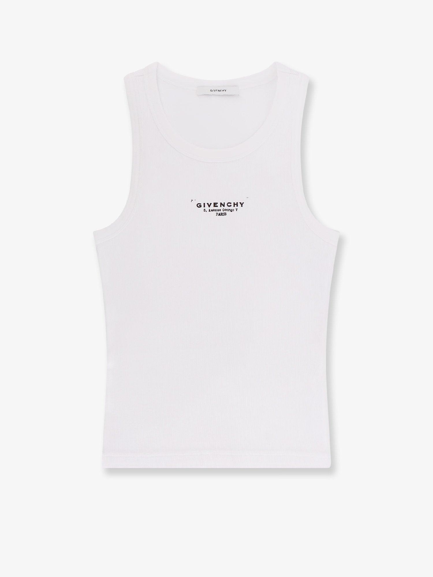 Tシャツ・カットソー GIVENCHY WHITE STRETCH COTTON TANK TOP Givenchy White Stretch Cotton Tank Top | italist