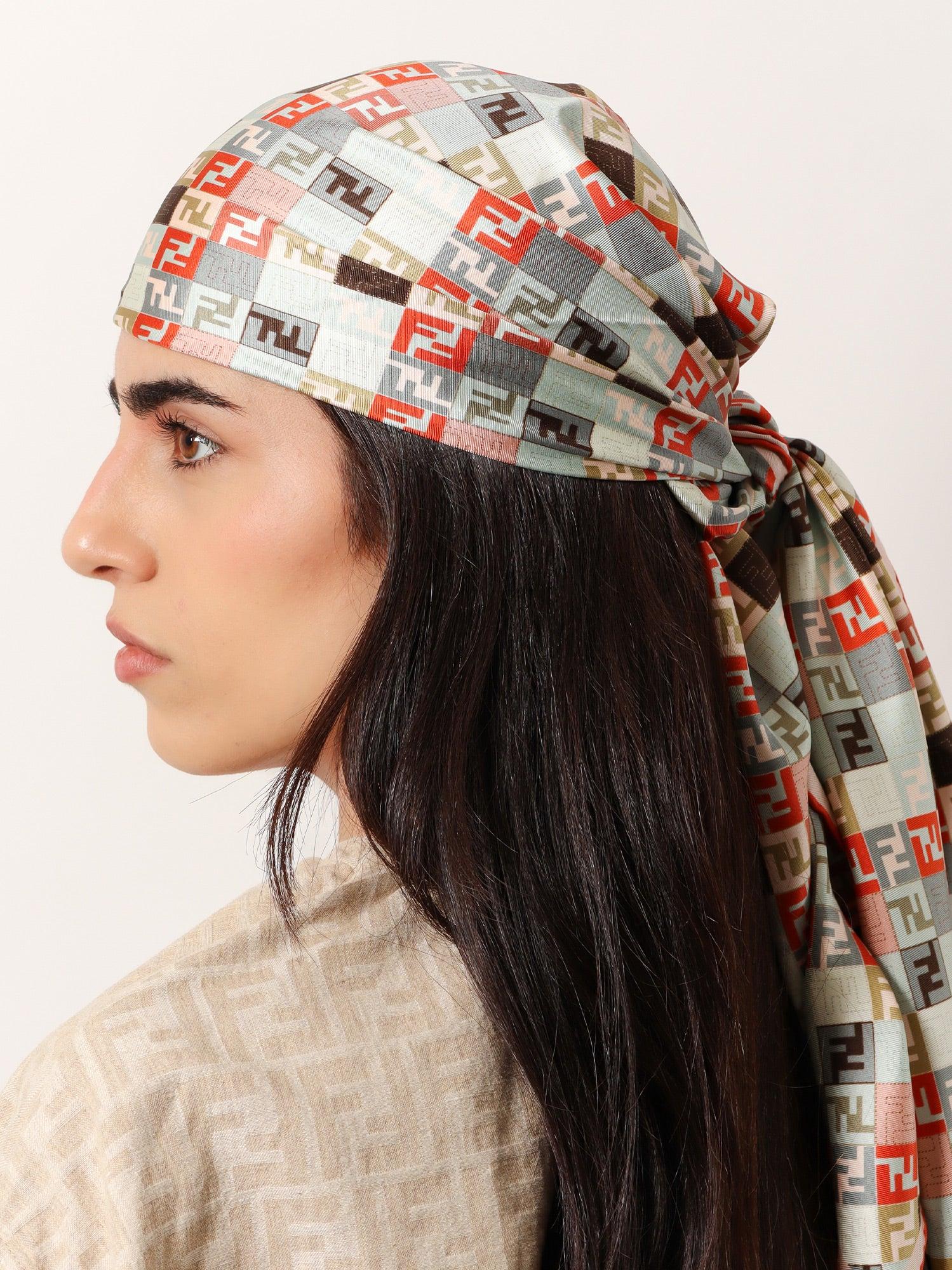 Outfit Fendi Ff Foulard Fendi Scarf Brown Foulard Fendi Donna