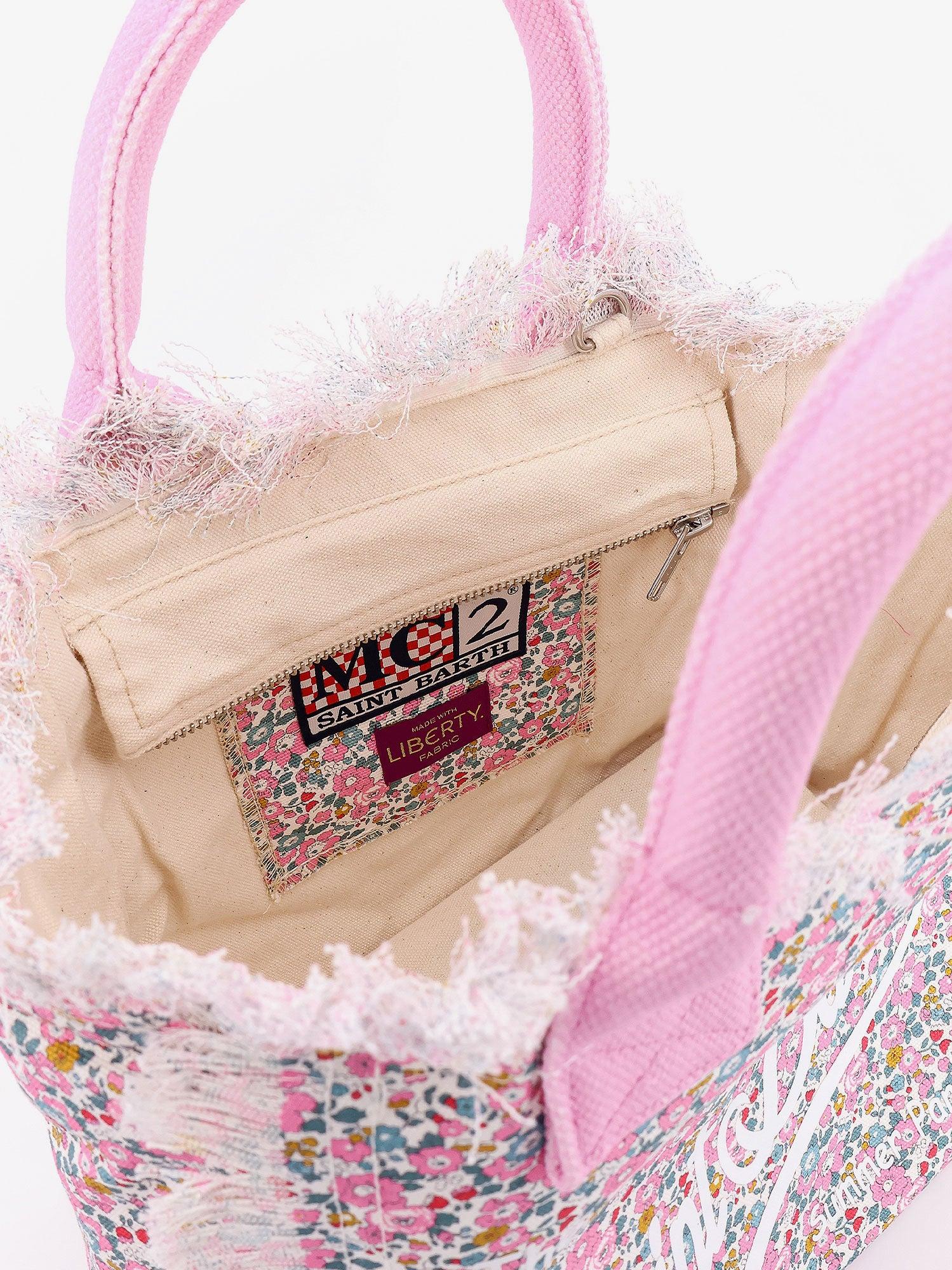 ショルダーバッグ・ポシェット MC2 SAINT BARTH Colette Liberty canvas crossbody bag Rosa Mc2 Saint Barth Colette Liberty Canvas Crossbody Bag in Pink