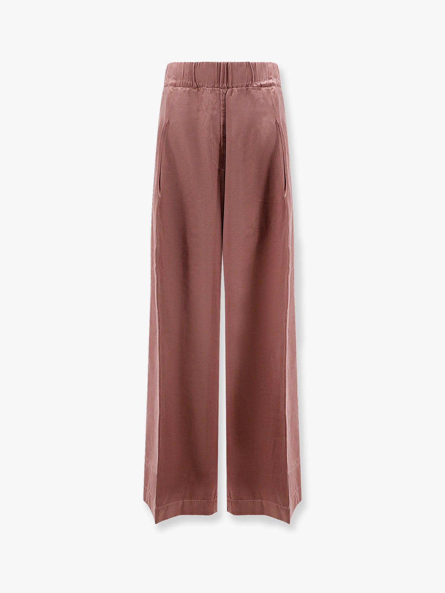 パンツ DRIES VAN NOTEN Pila cupro and cotton trousers Marrone Dries Van Noten Pila Cupro And Cotton Trousers in Purple | Lyst