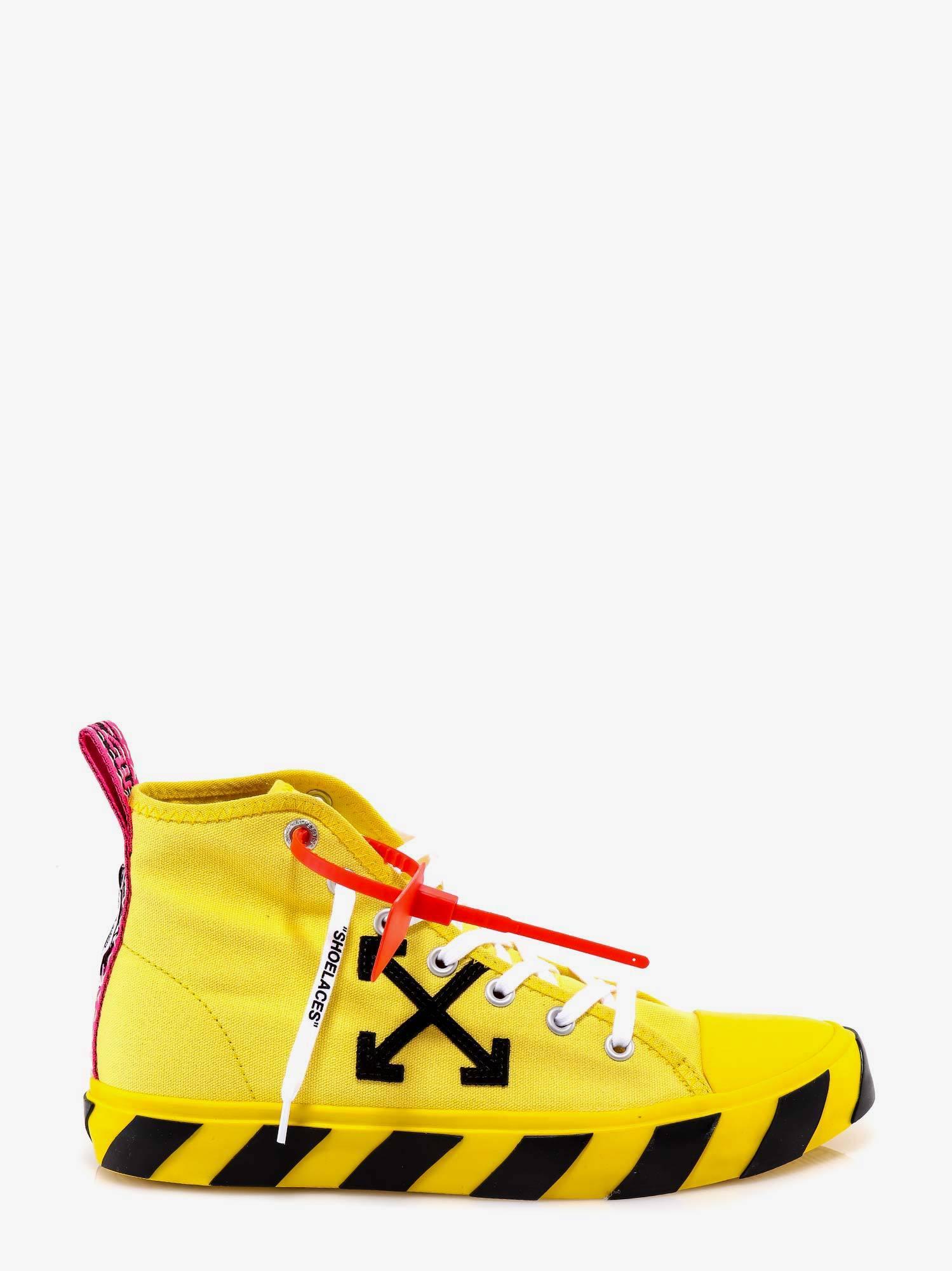 Off-White c/o Virgil Abloh Mid Top Sneakers in Yellow for Men | Lyst