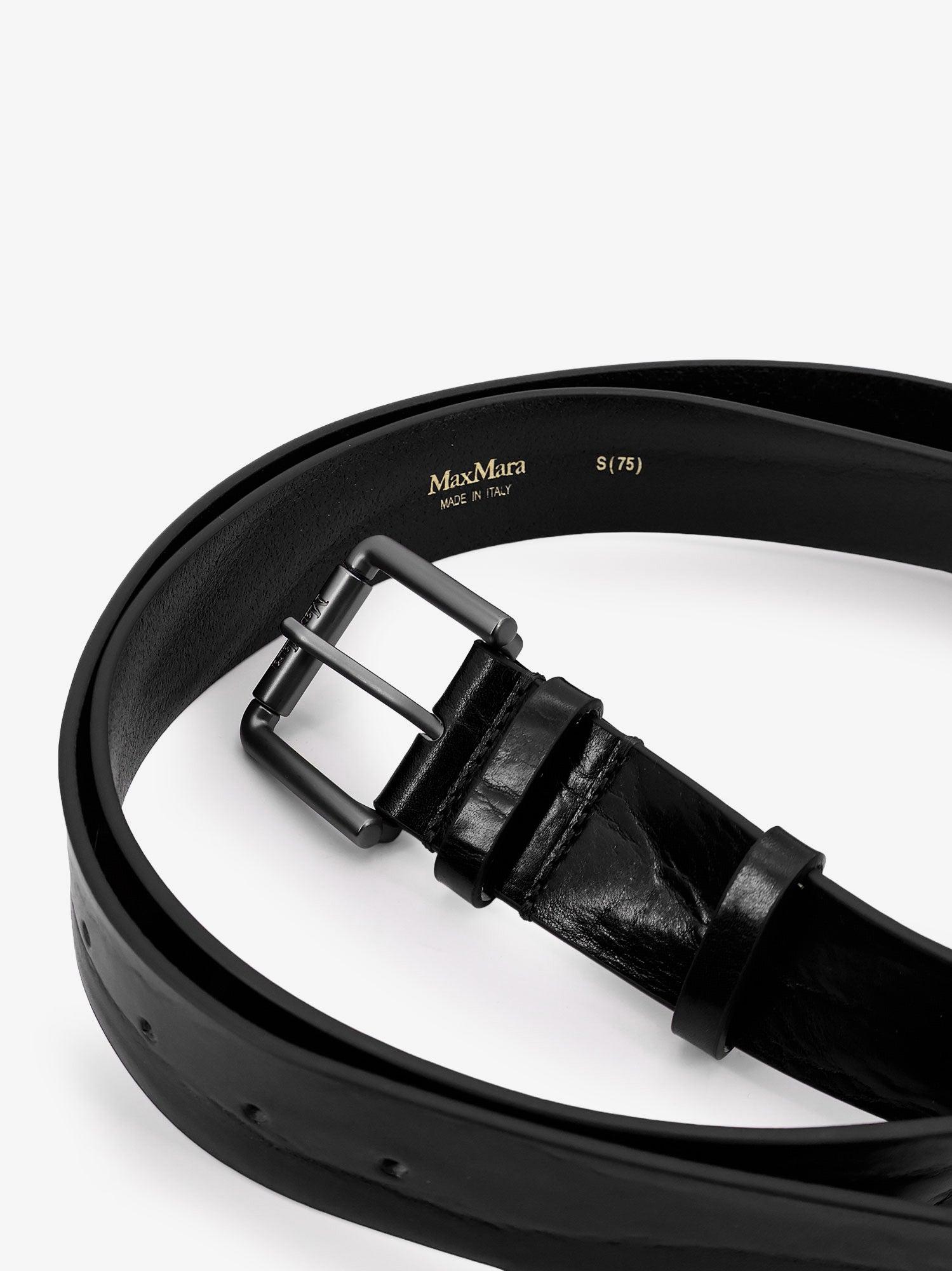 Max Mara Leather Belt in Black | Lyst