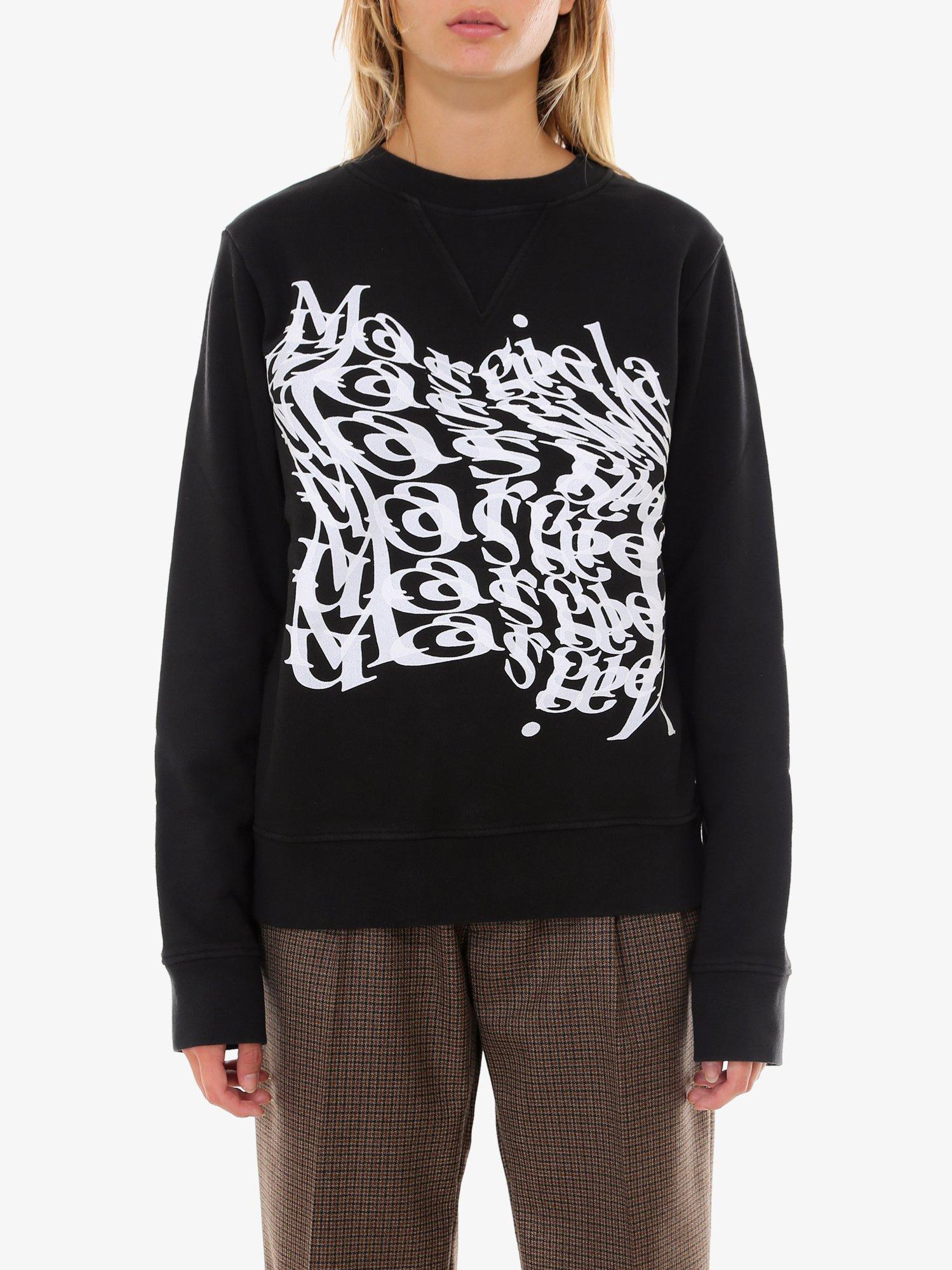 Maison Margiela Cotton Sweatshirt in Black - Lyst