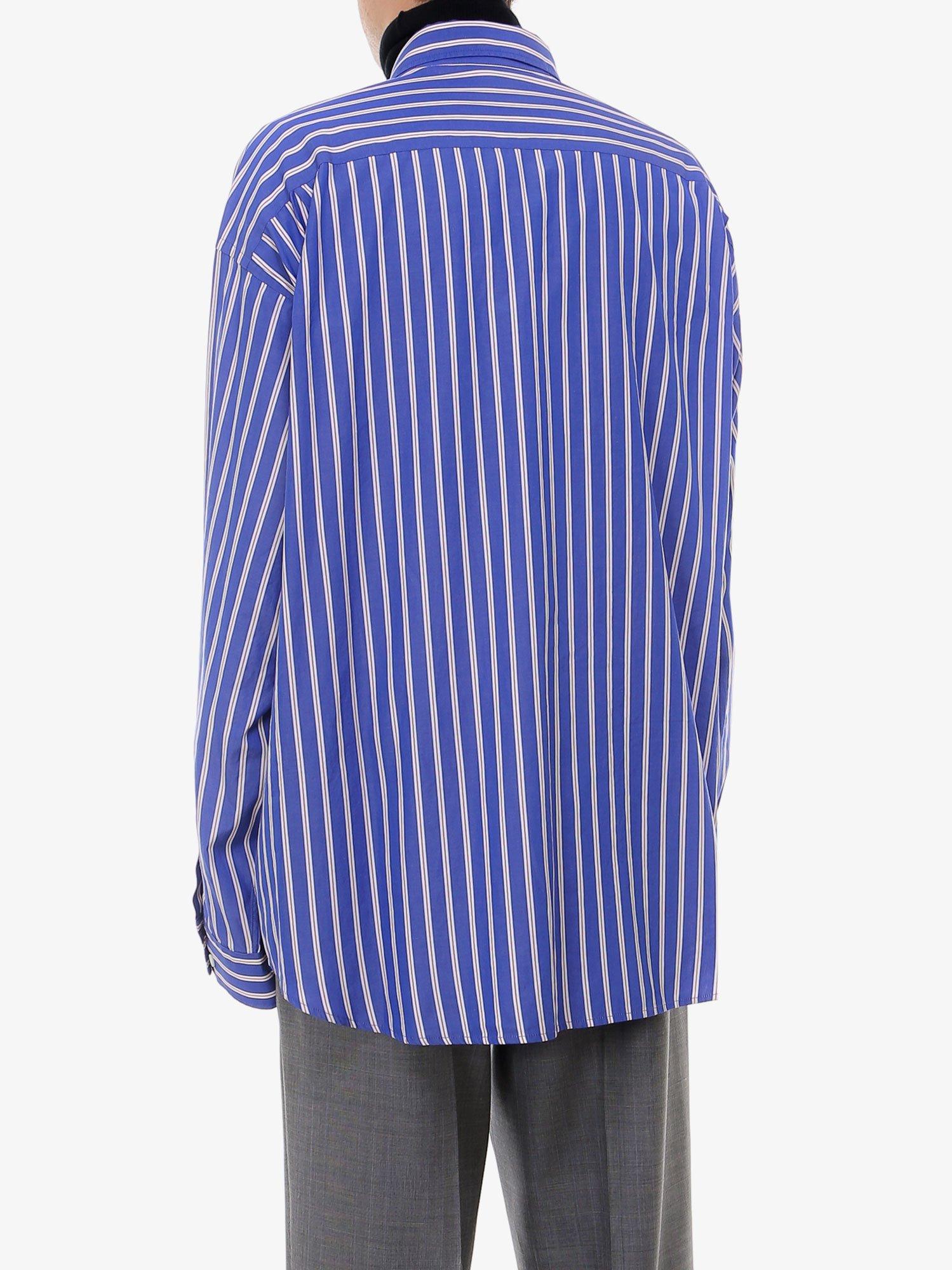 Balenciaga Cotton Shirt in Blue for Men - Lyst