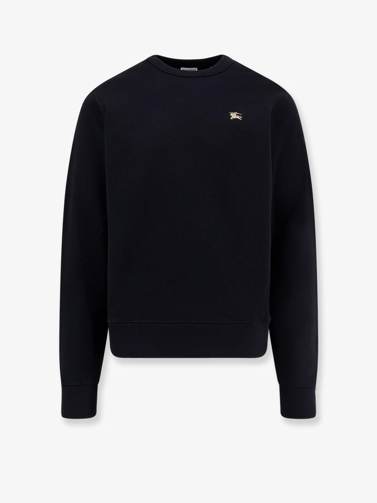Burberry Cotton Sweatshirt With Logo Embroidery in Blue for