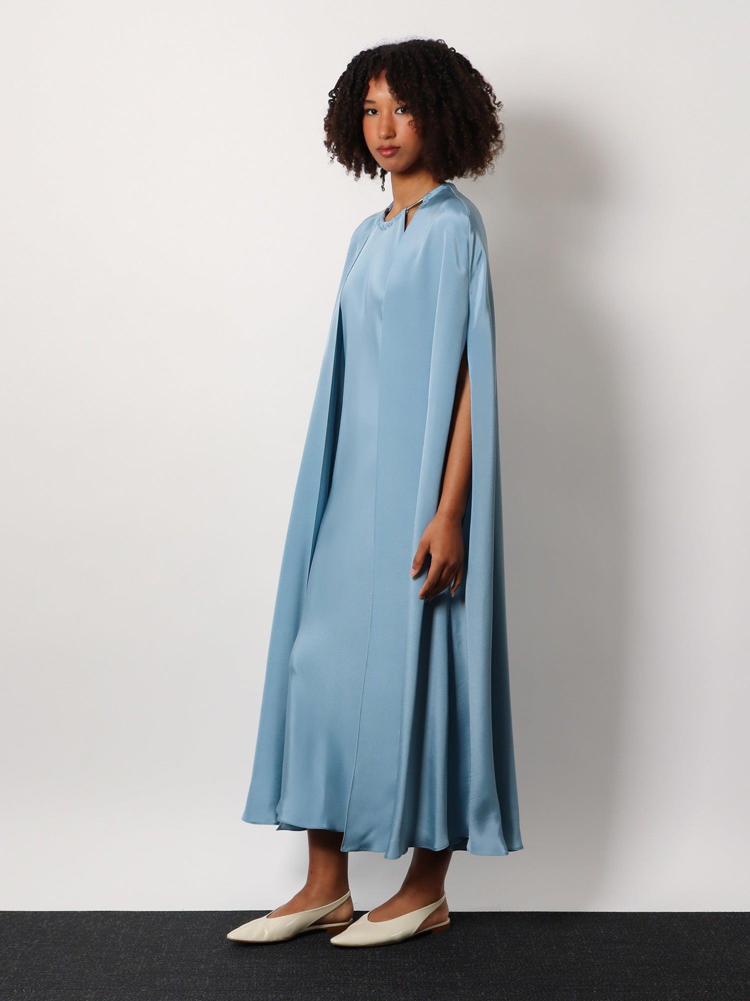 【送料&関税込】Max Mara Managua Silk Long Dress With Silk C Max Mara Managua Silk Long Dress With Silk Cape And Metal