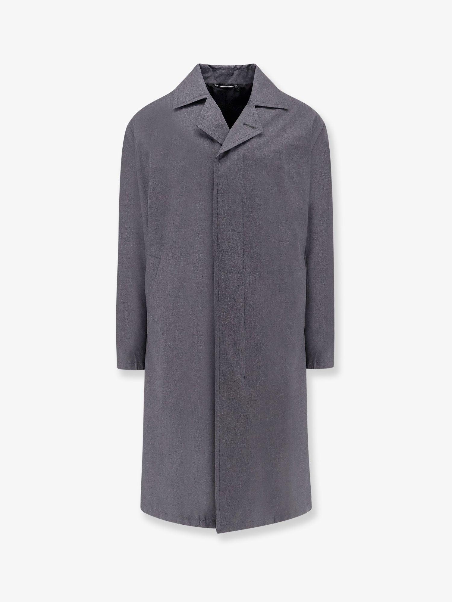 Dior Wool And Silk Coat With Martingale in Gray for Men | Lyst