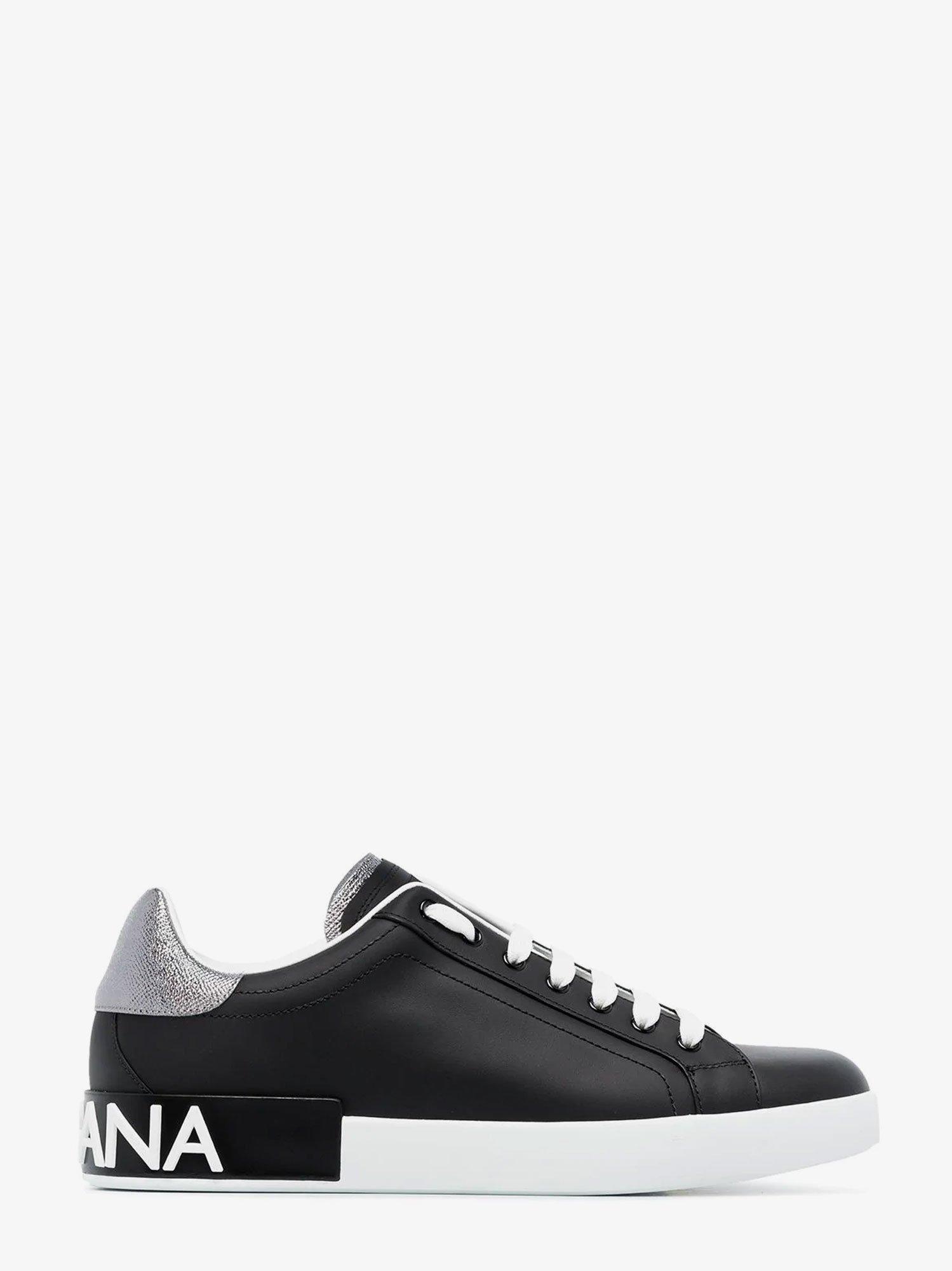 Dolce \u0026 Gabbana Leather Calfskin Nappa Portofino Sneakers in Black for Men  - Save 92% - Lyst