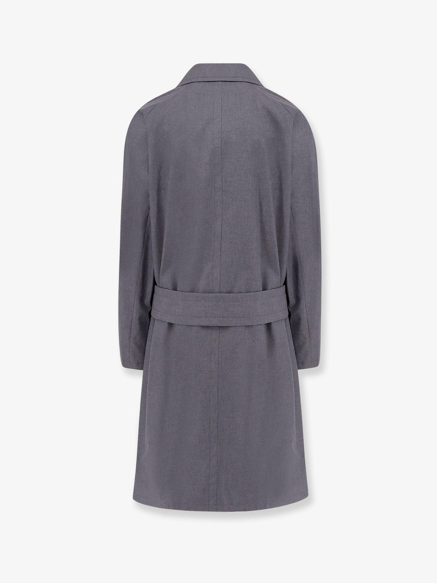 Dior Wool And Silk Coat With Martingale in Gray for Men | Lyst