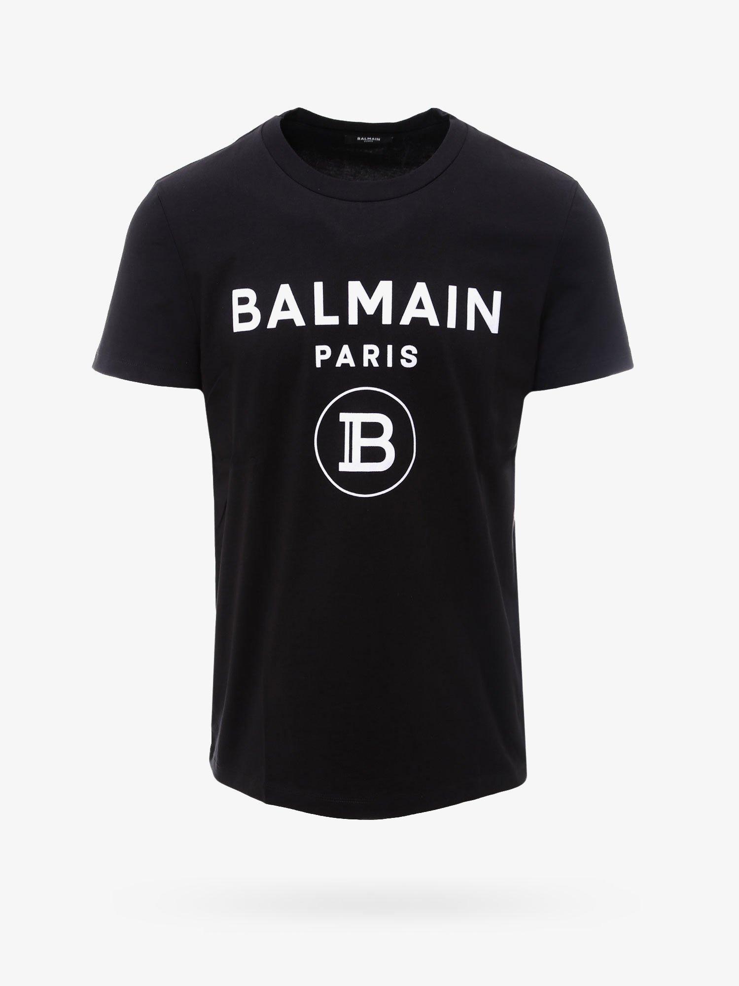 Balmain Cotton T-shirt in Black for Men - Lyst