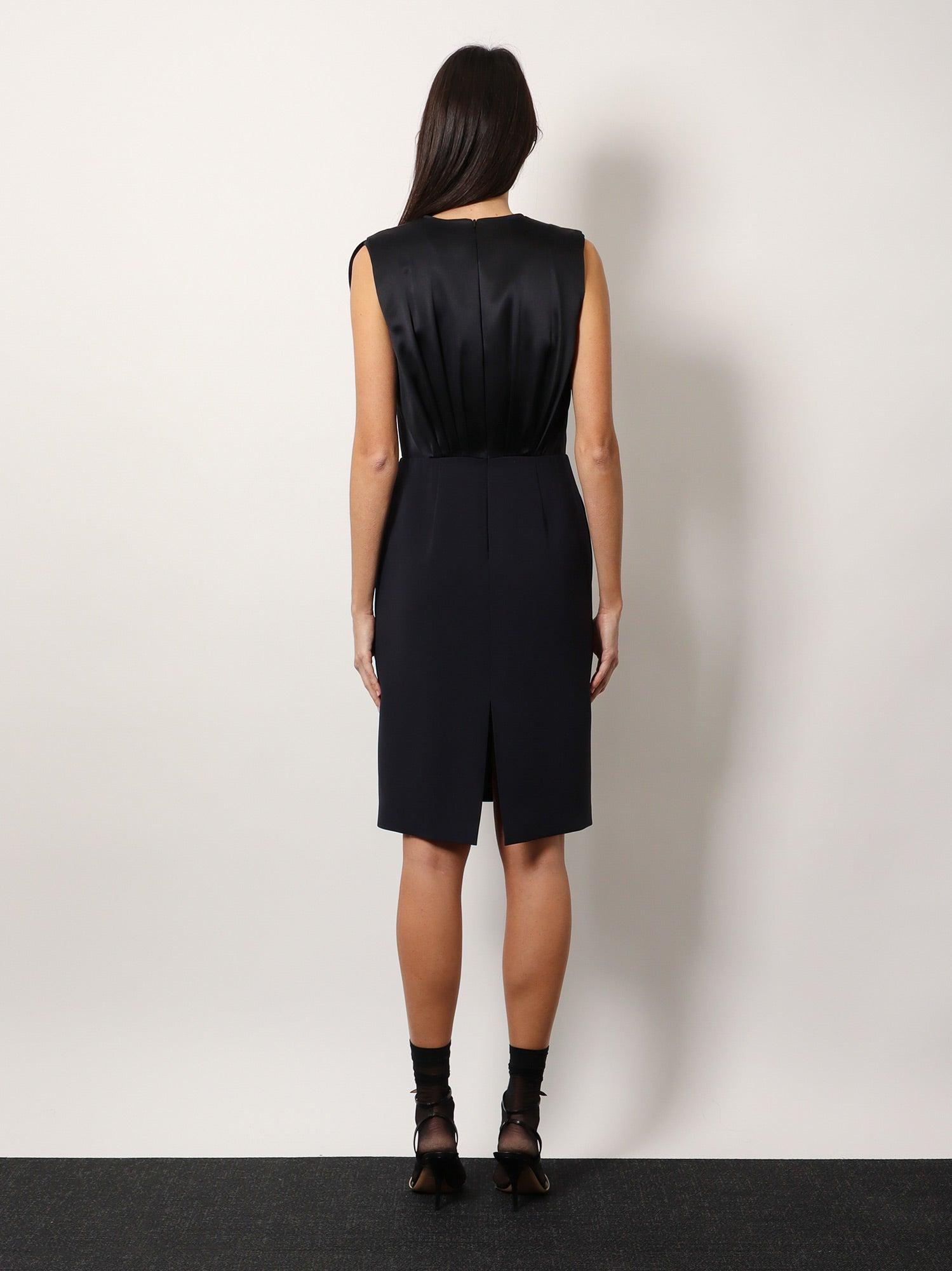 ワンピース MAX MARA Vittor midi dress with silk insert Max Mara Vittor Midi Dress With Silk Insert in Blue | Lyst