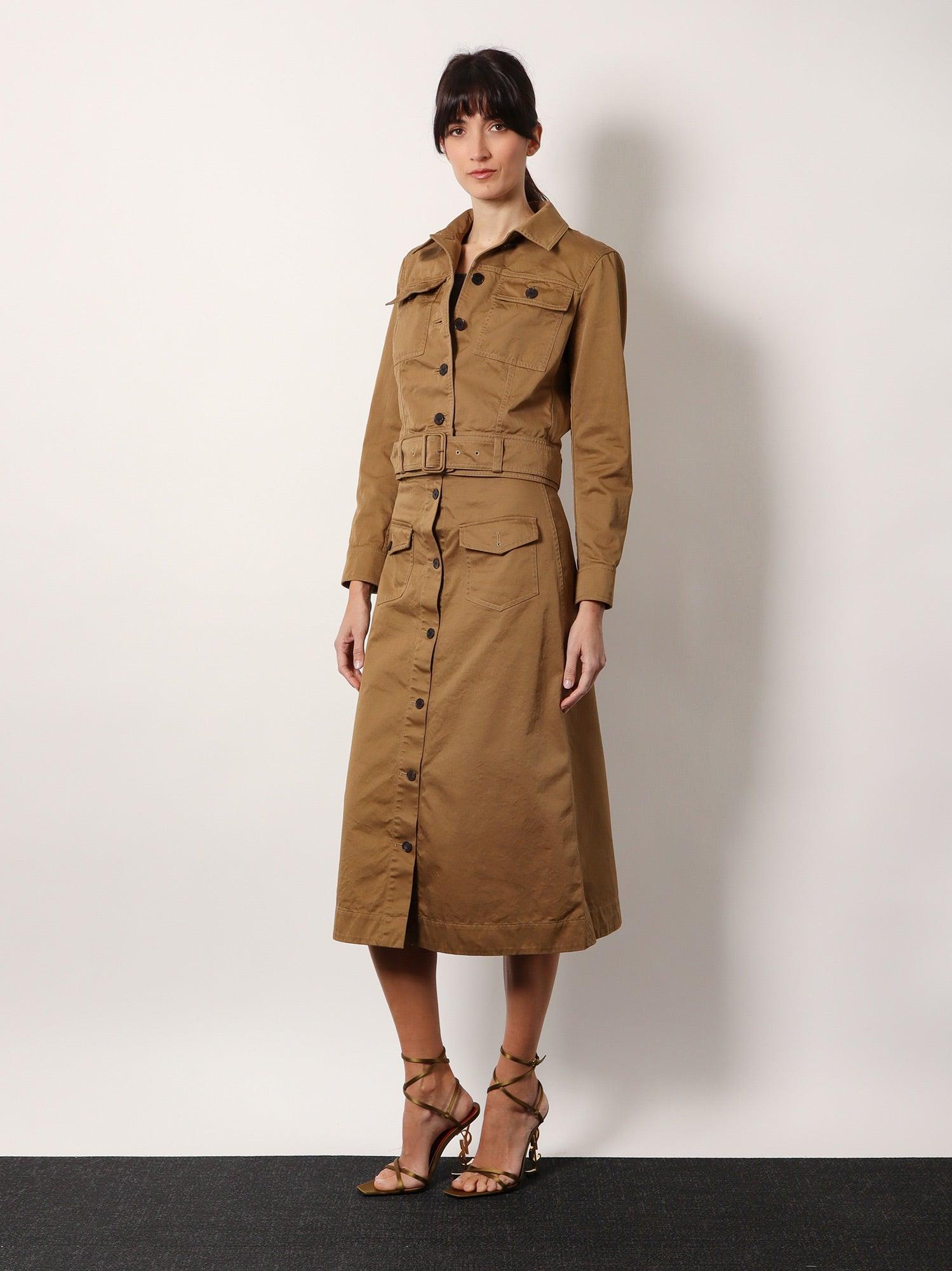 ジャケット SAINT LAURENT Certified cotton cropped jacket Saint Laurent Certified Cotton Cropped Jacket in Natural | Lyst